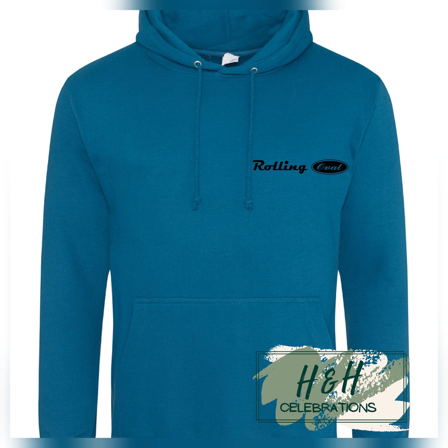 Rolling Oval Hoodie For Adults - Deep Sea Blue