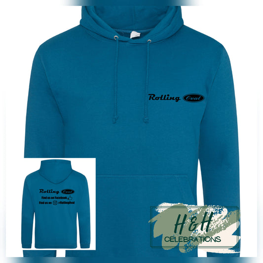 Rolling Oval Hoodie For Adults - Deep Sea Blue