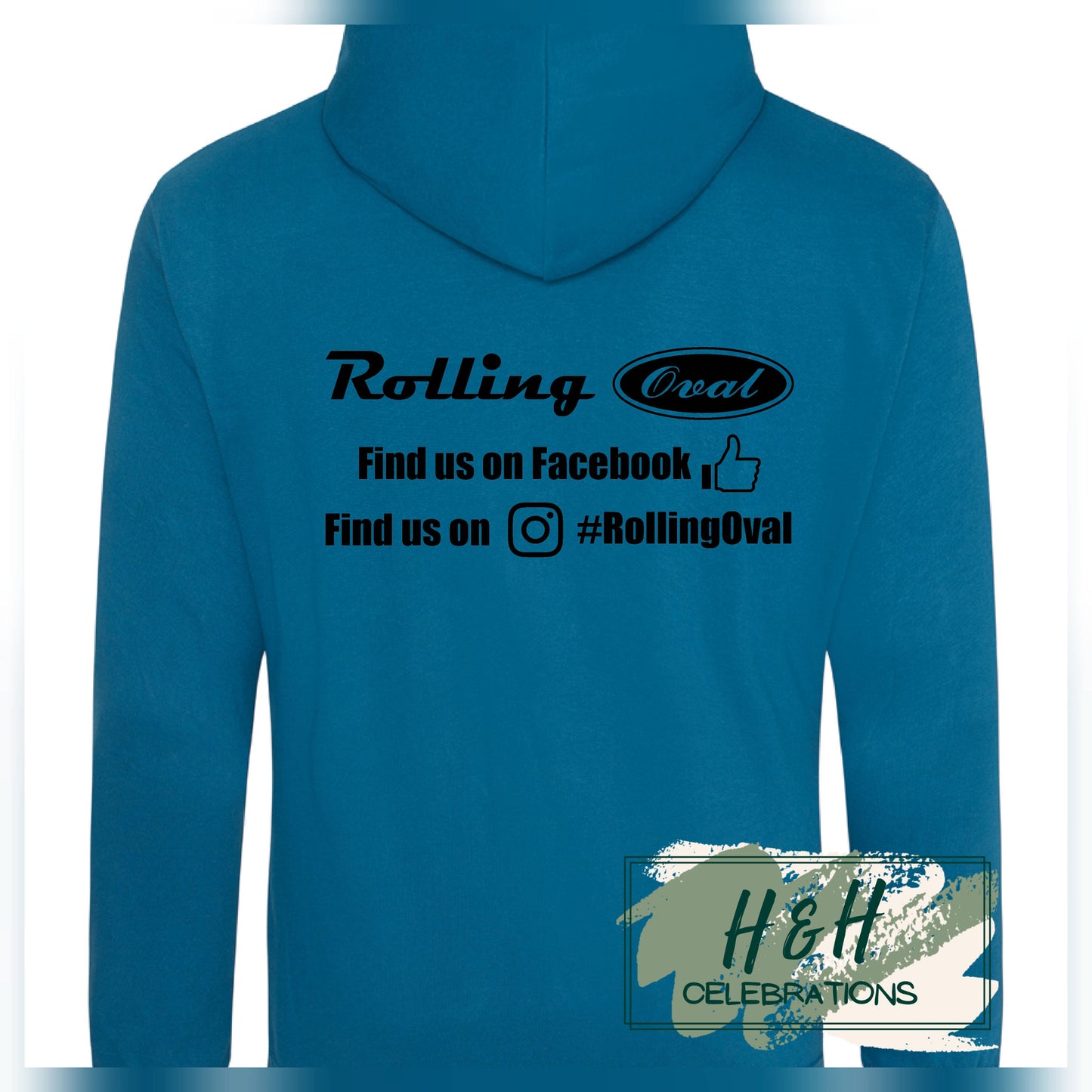 Rolling Oval Hoodie For Adults - Deep Sea Blue