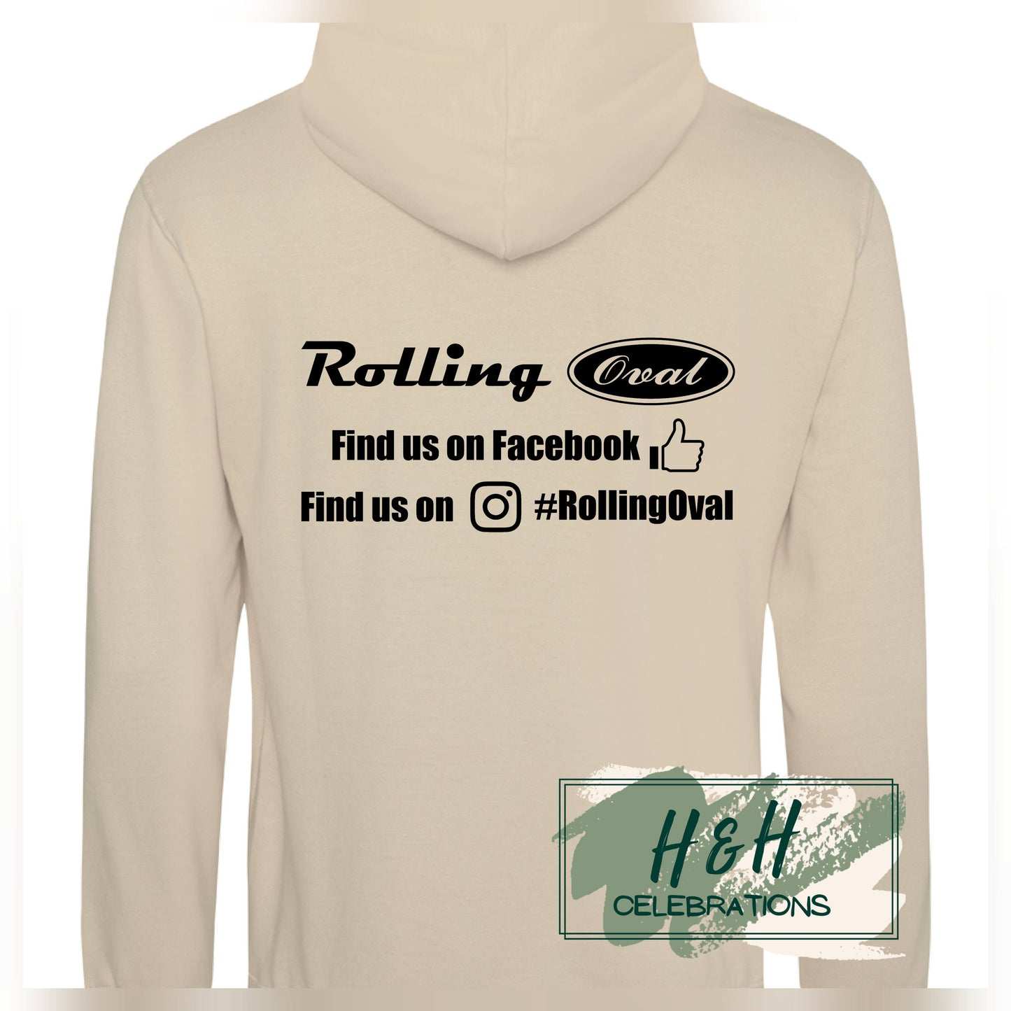 Rolling Oval Hoodie For Adults - Desert Sand