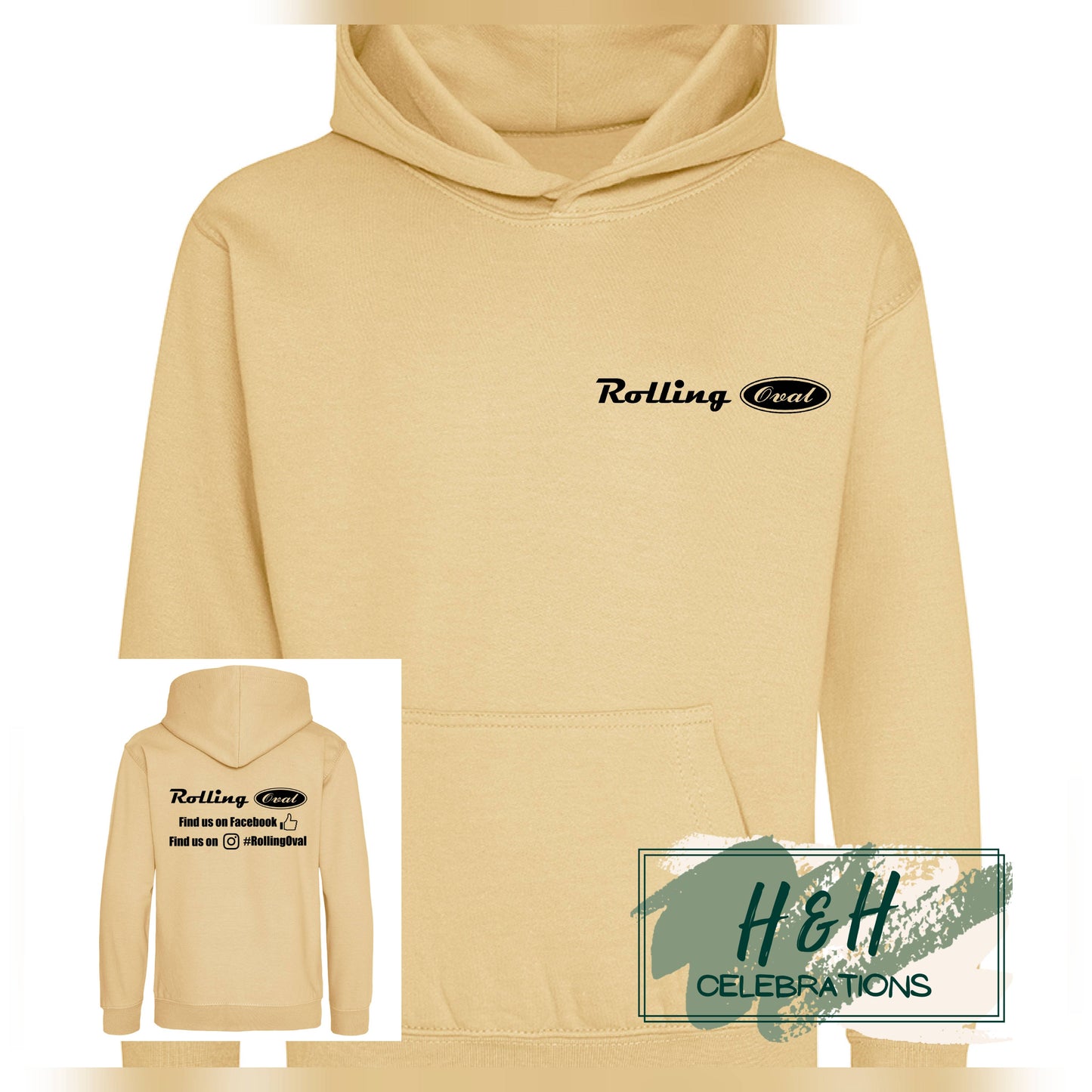Rolling Oval Hoodie For Kids - Desert Sand