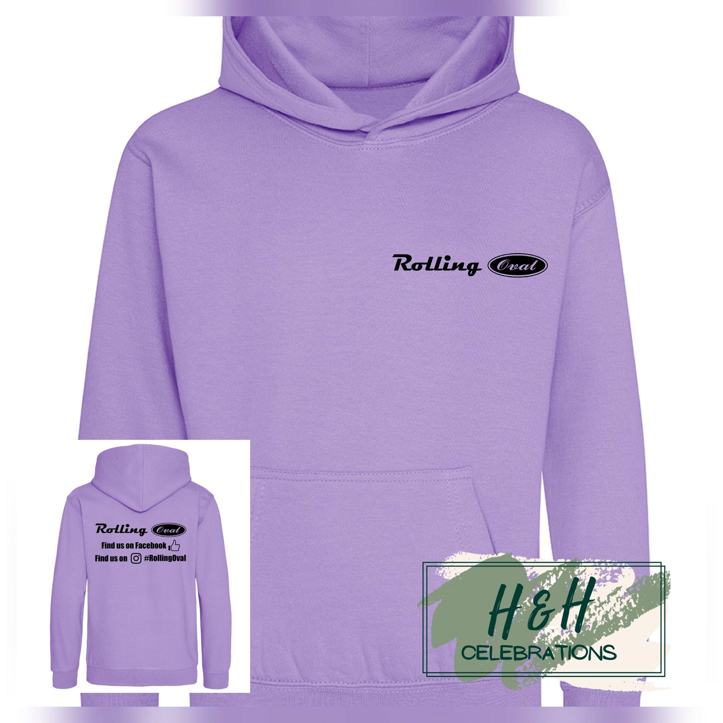 Rolling Oval Hoodie For Kids - Digital Lavender