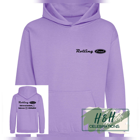 Rolling Oval Hoodie For Kids - Digital Lavender