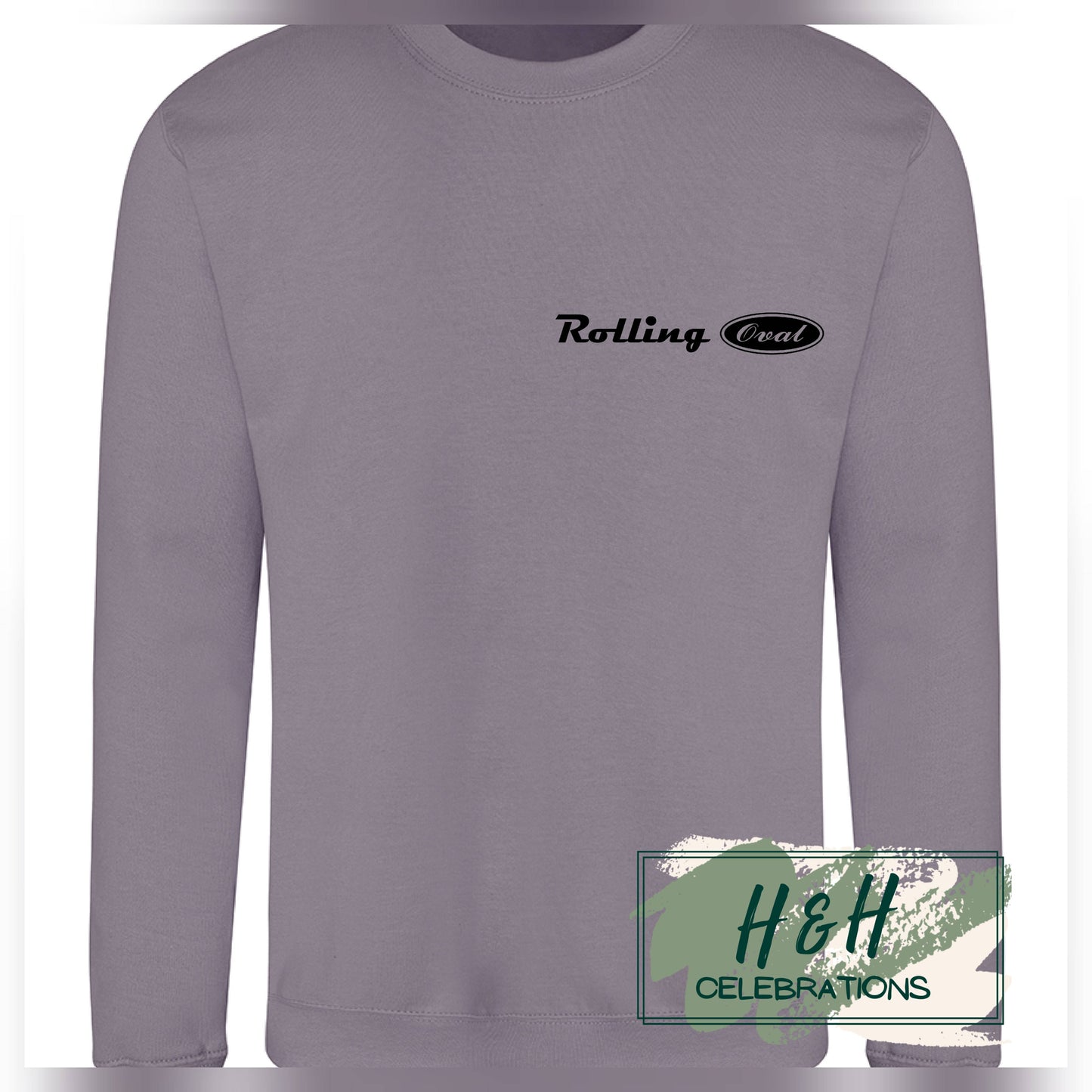 Rolling Oval Sweatshirt For Adults - Dusty Lilac