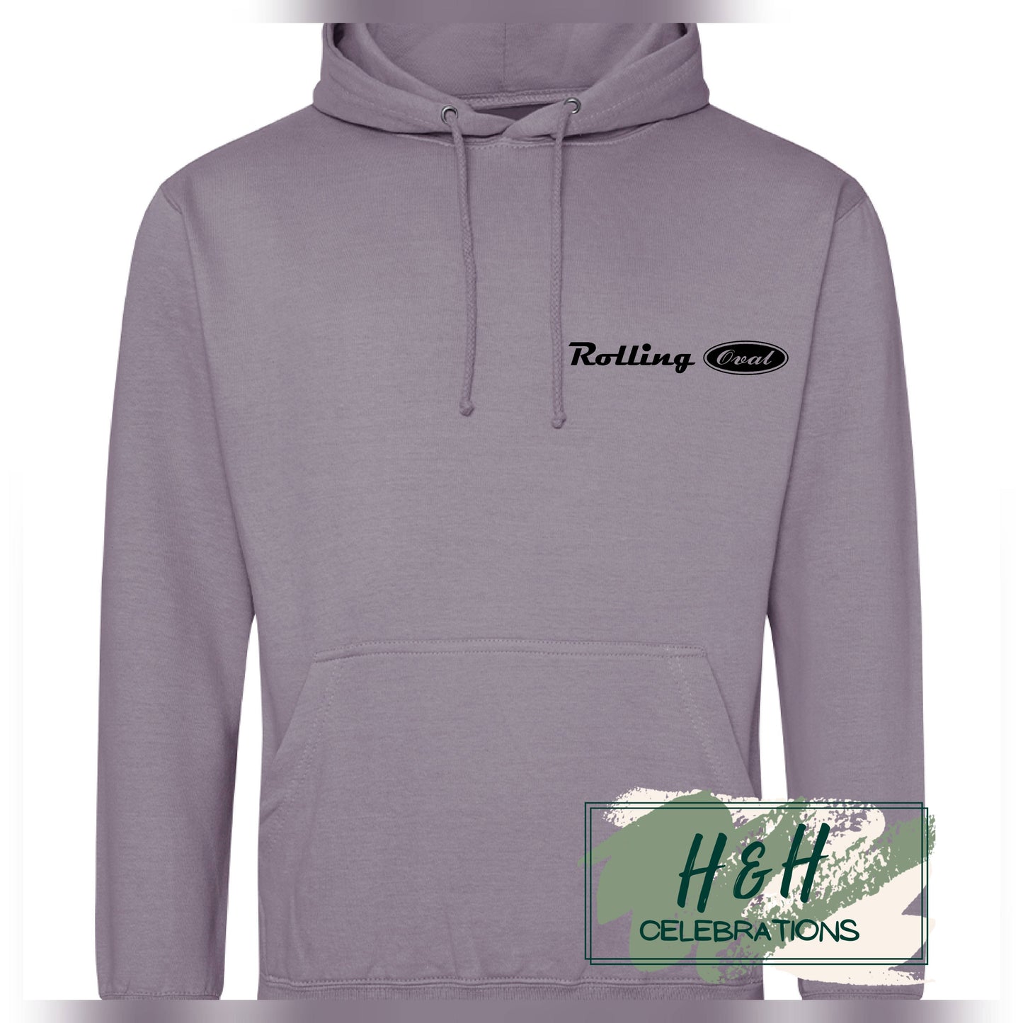 Rolling Oval Hoodie For Adults - Dusty Lilac