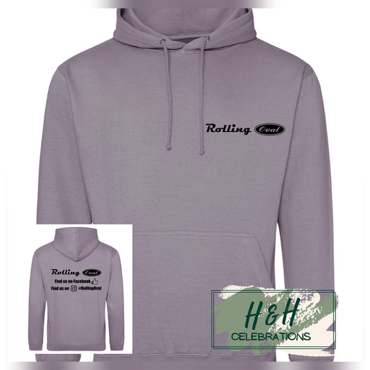 Rolling Oval Hoodie For Adults - Dusty Lilac