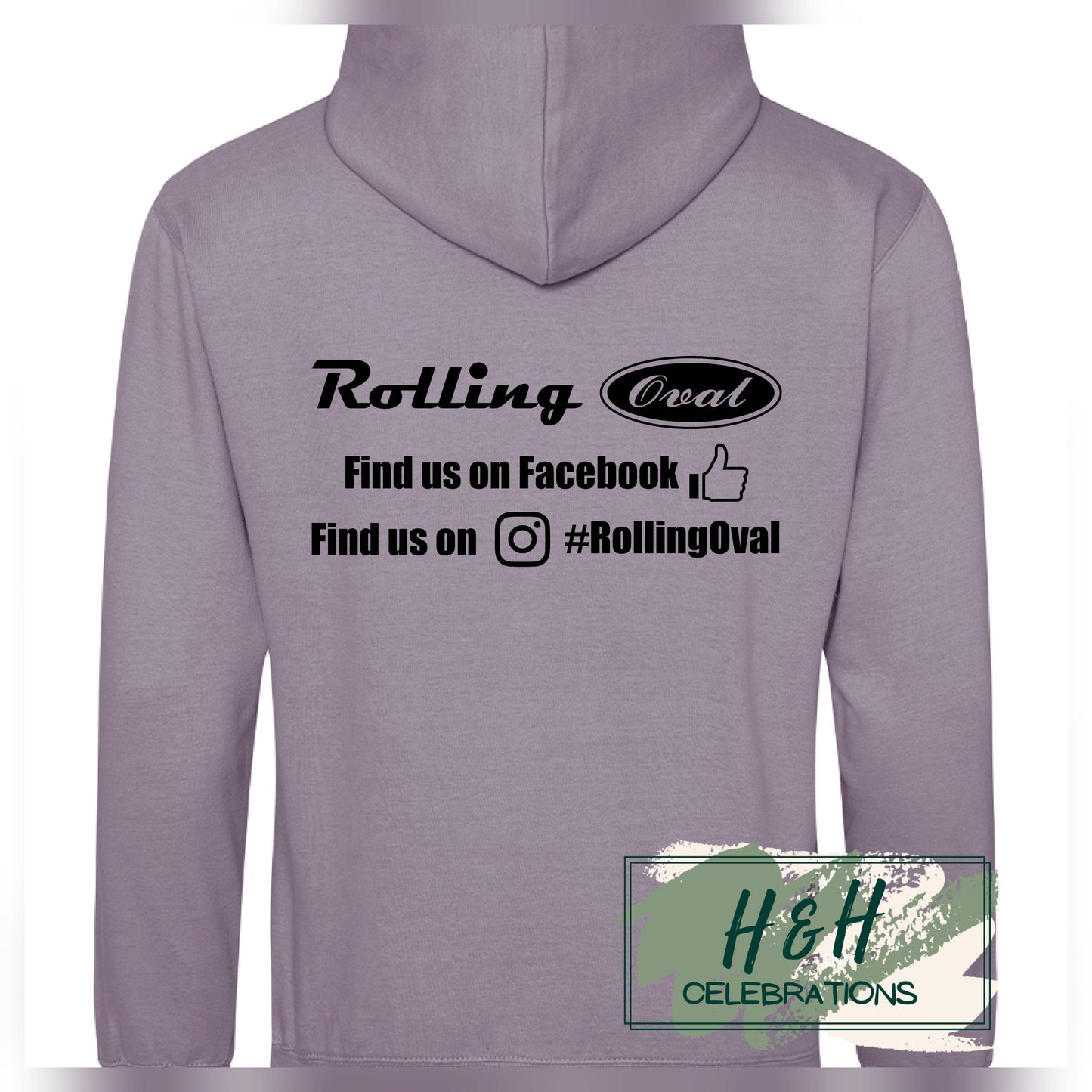 Rolling Oval Hoodie For Adults - Dusty Lilac