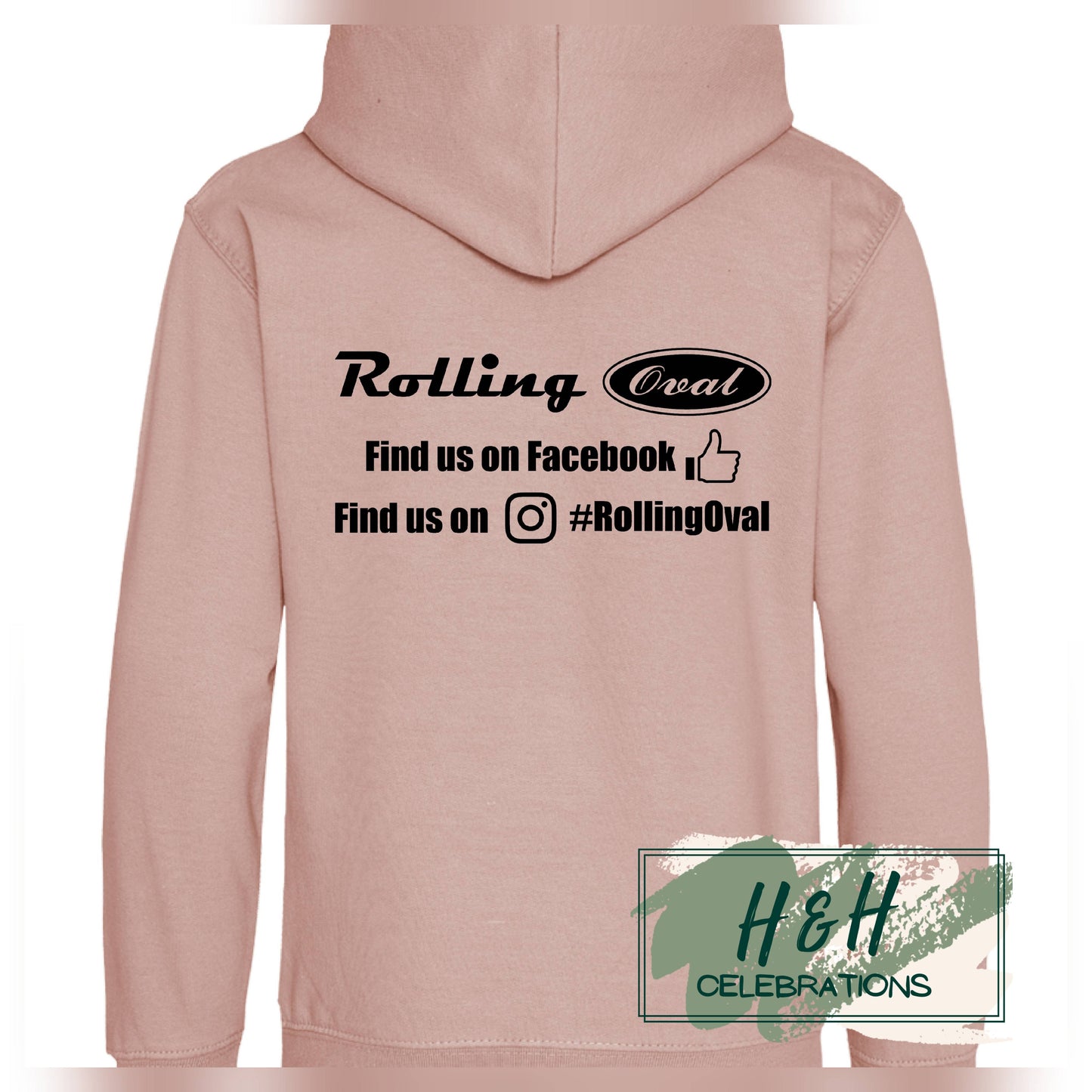 Rolling Oval Hoodie For Kids - Dusty Pink