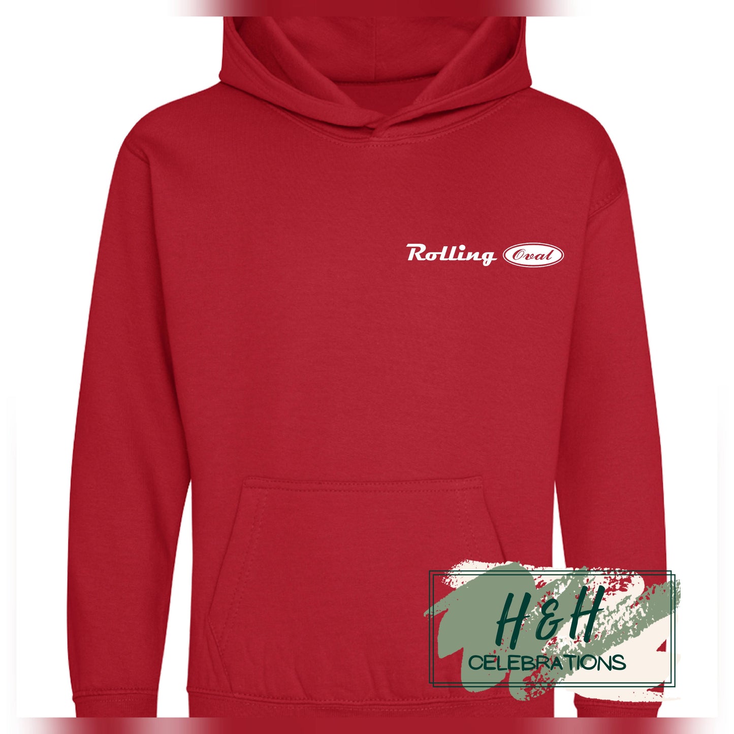 Rolling Oval Hoodie For Kids - Fire Red