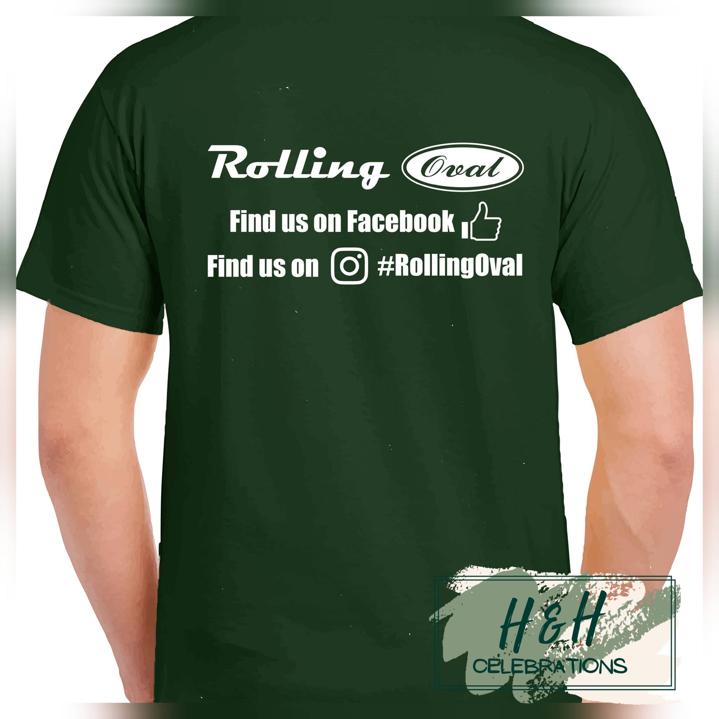 Rolling Oval T-Shirt For Kids - Forest Green