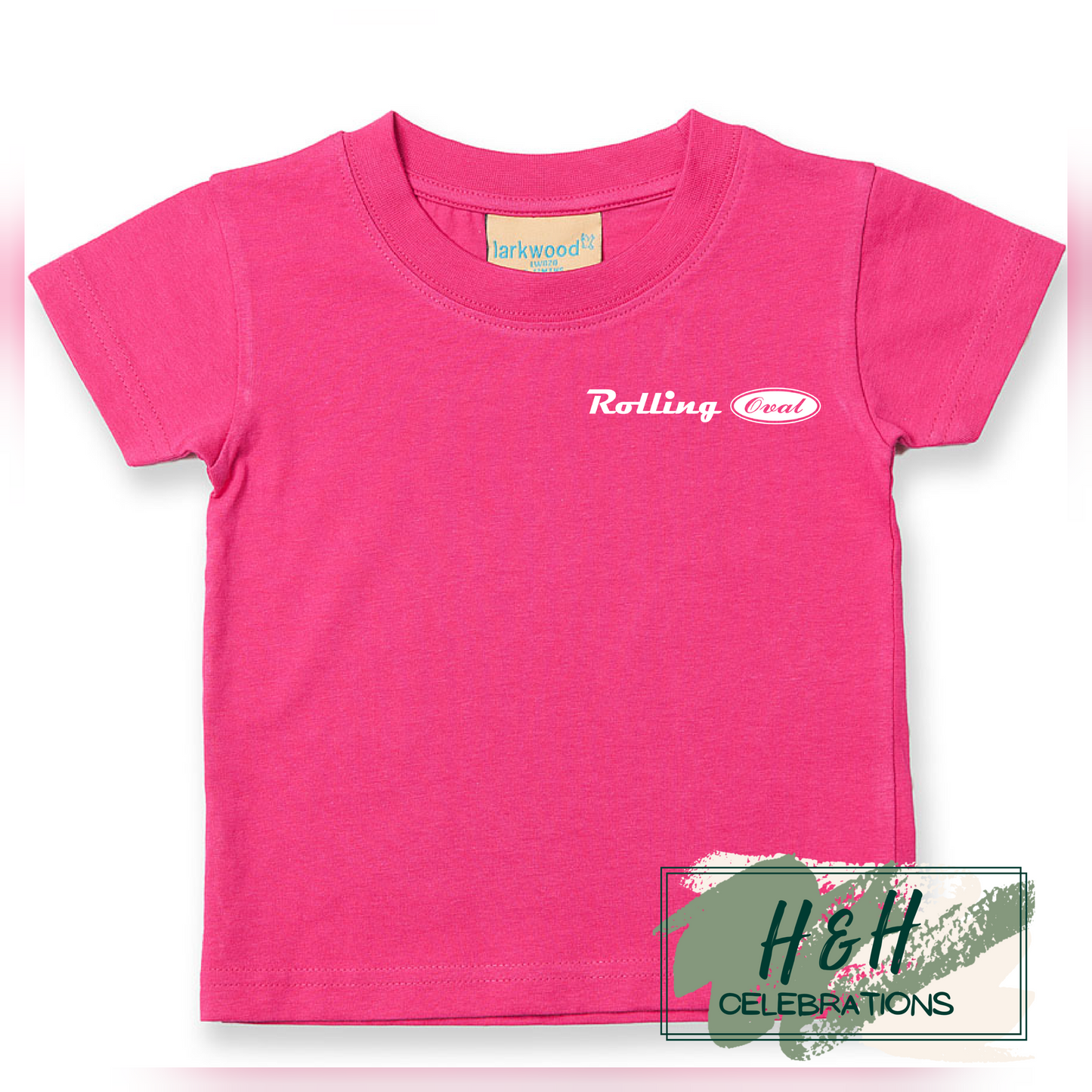 Rolling Oval T-Shirt For Babies - Fuchsia