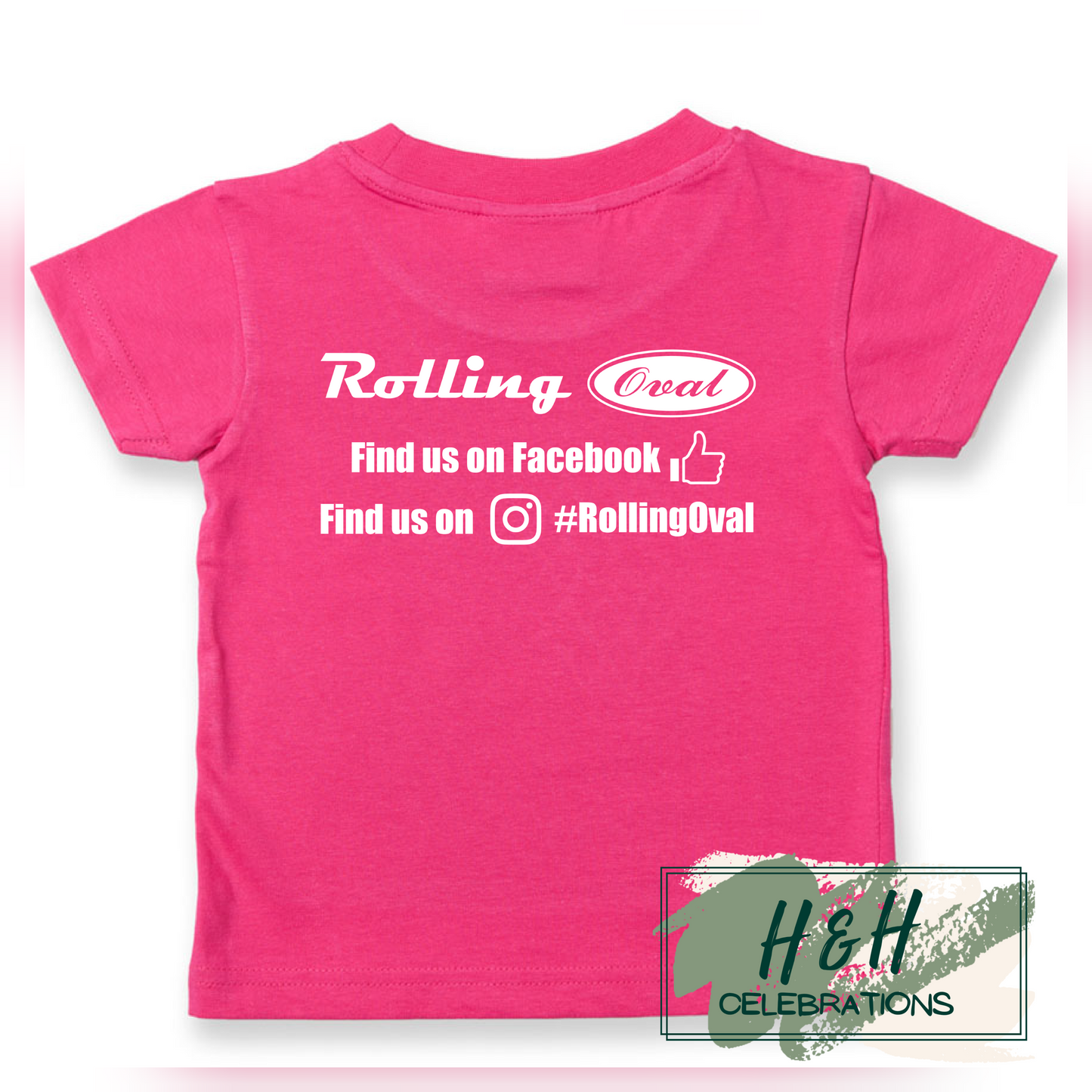Rolling Oval T-Shirt For Babies - Fuchsia