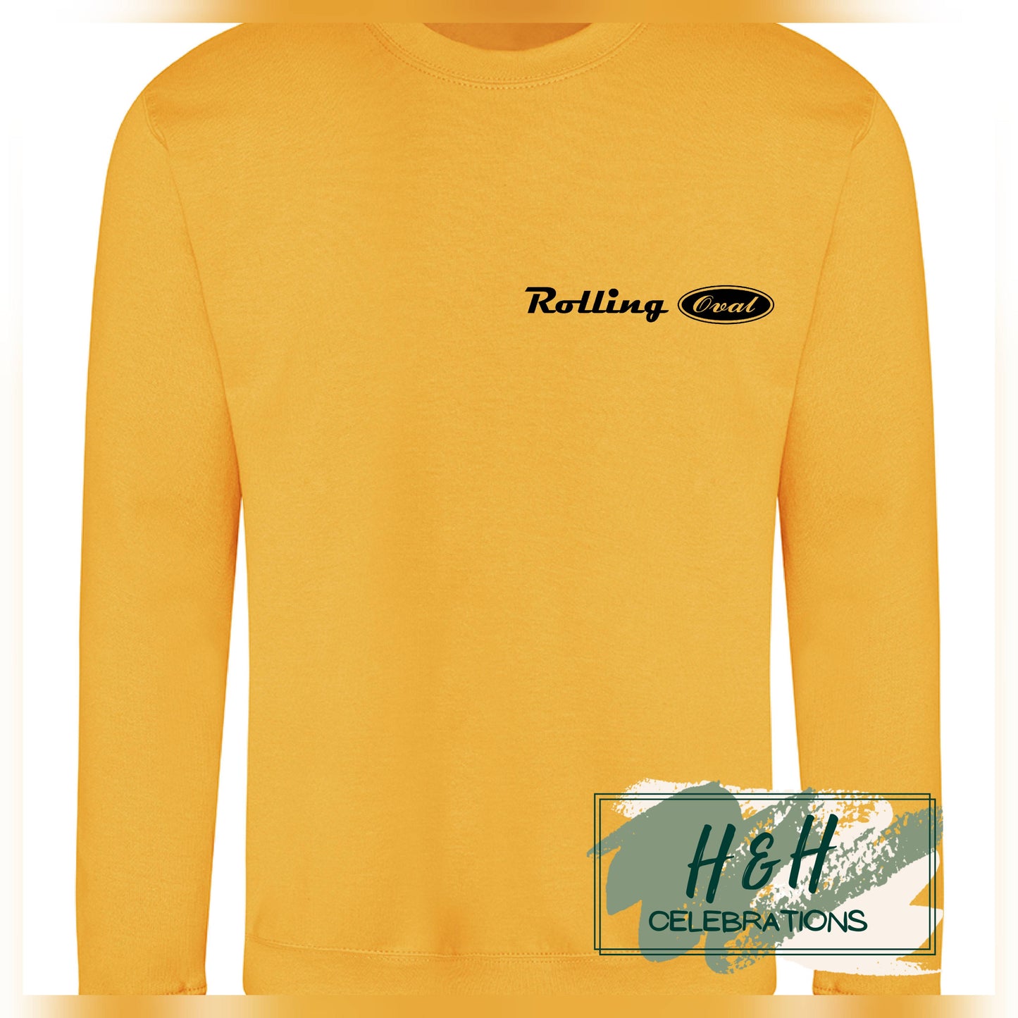Rolling Oval Sweatshirt For Adults - Gold