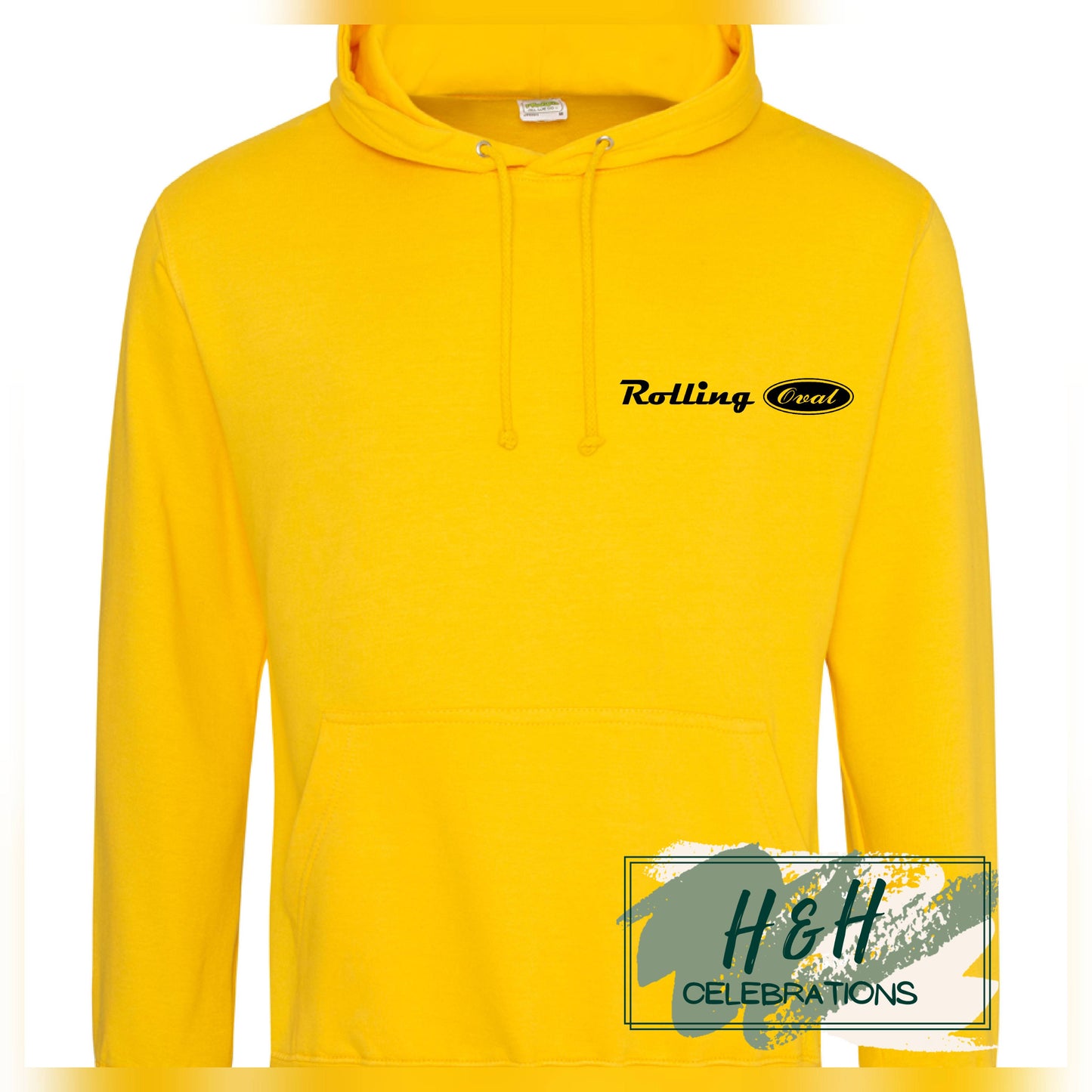 Rolling Oval Hoodie For Adults - Gold