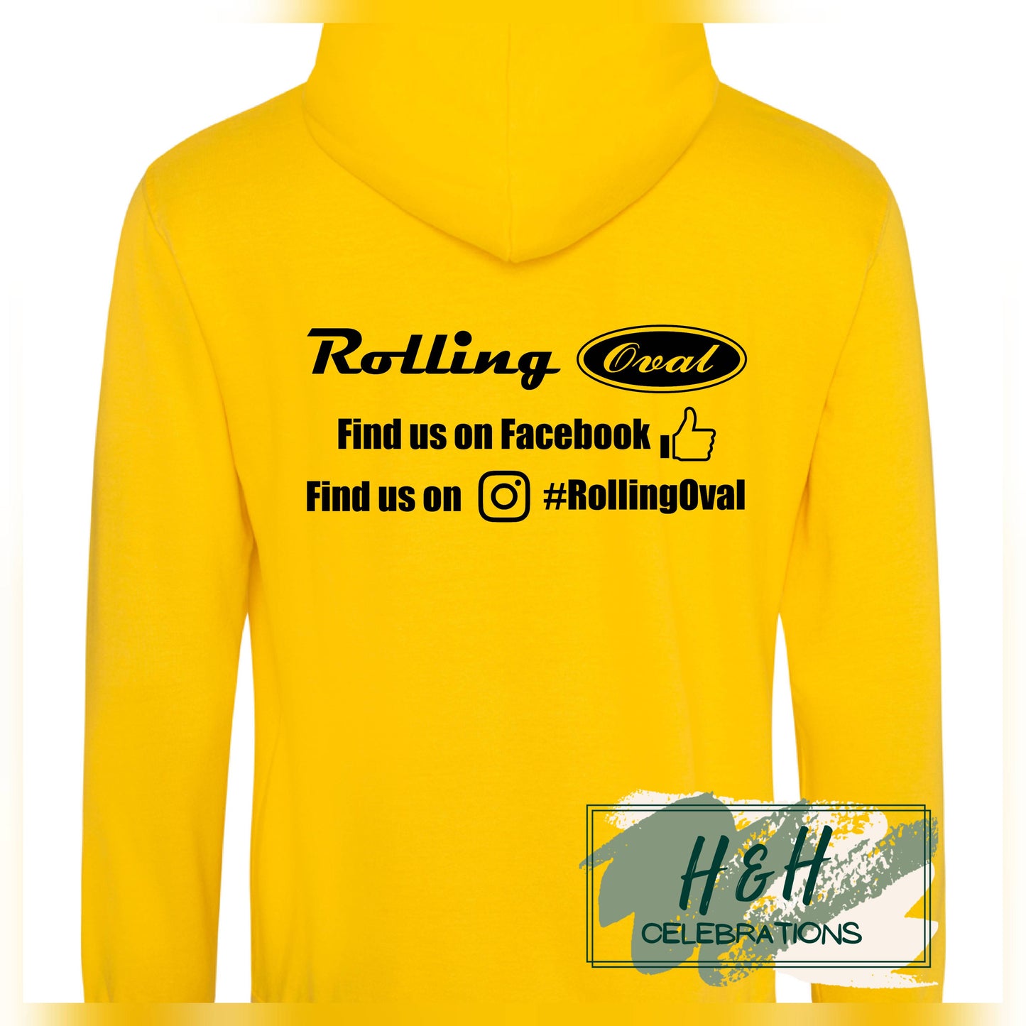 Rolling Oval Hoodie For Adults - Gold