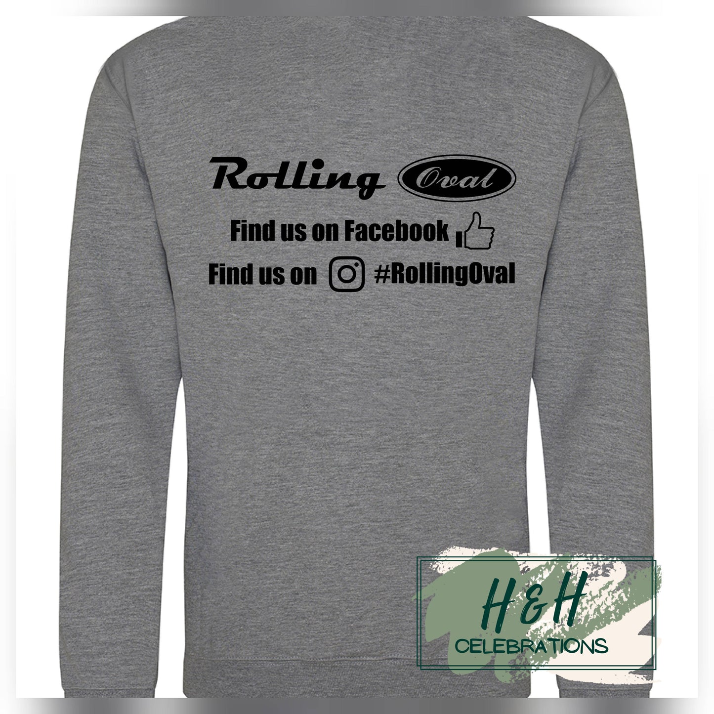 Rolling Oval Sweatshirt For Adults - Graphite Heather