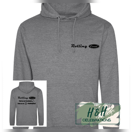 Rolling Oval Hoodie For Adults - Graphite Heather