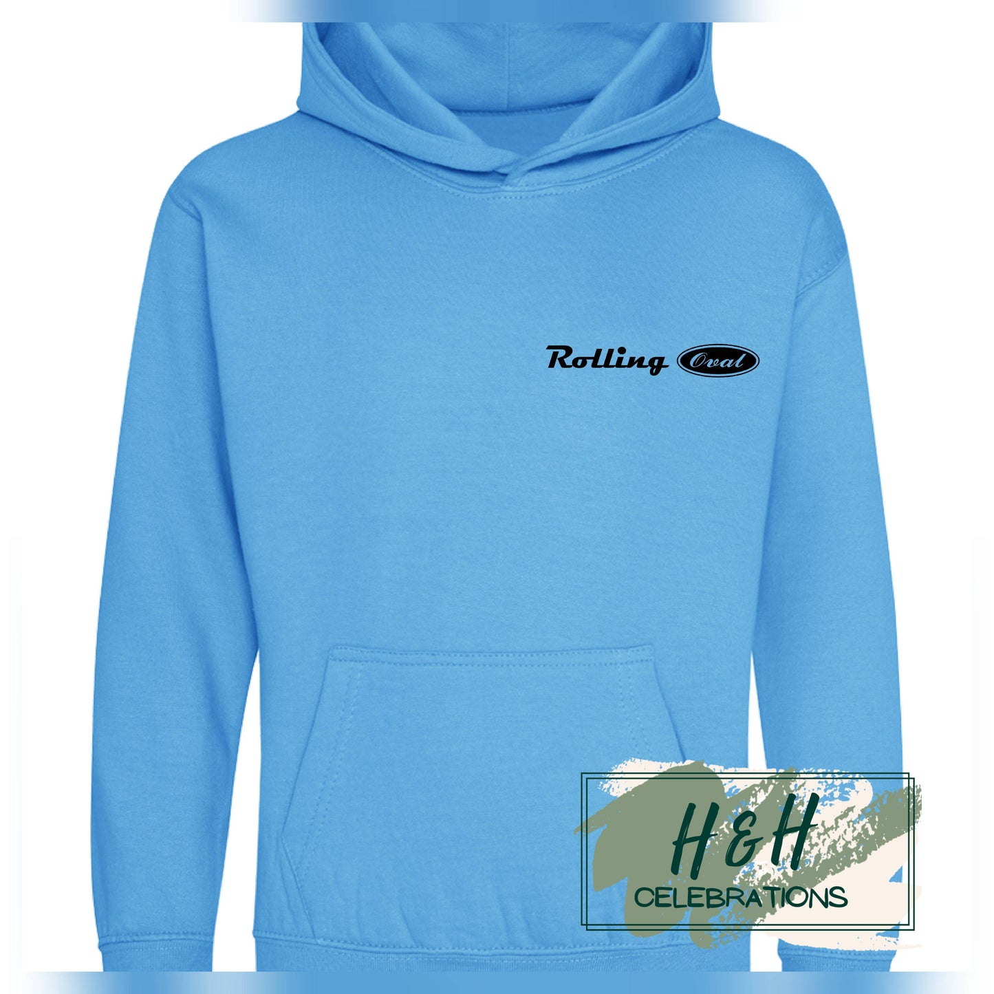 Rolling Oval Hoodie For Kids - Hawaiian Blue