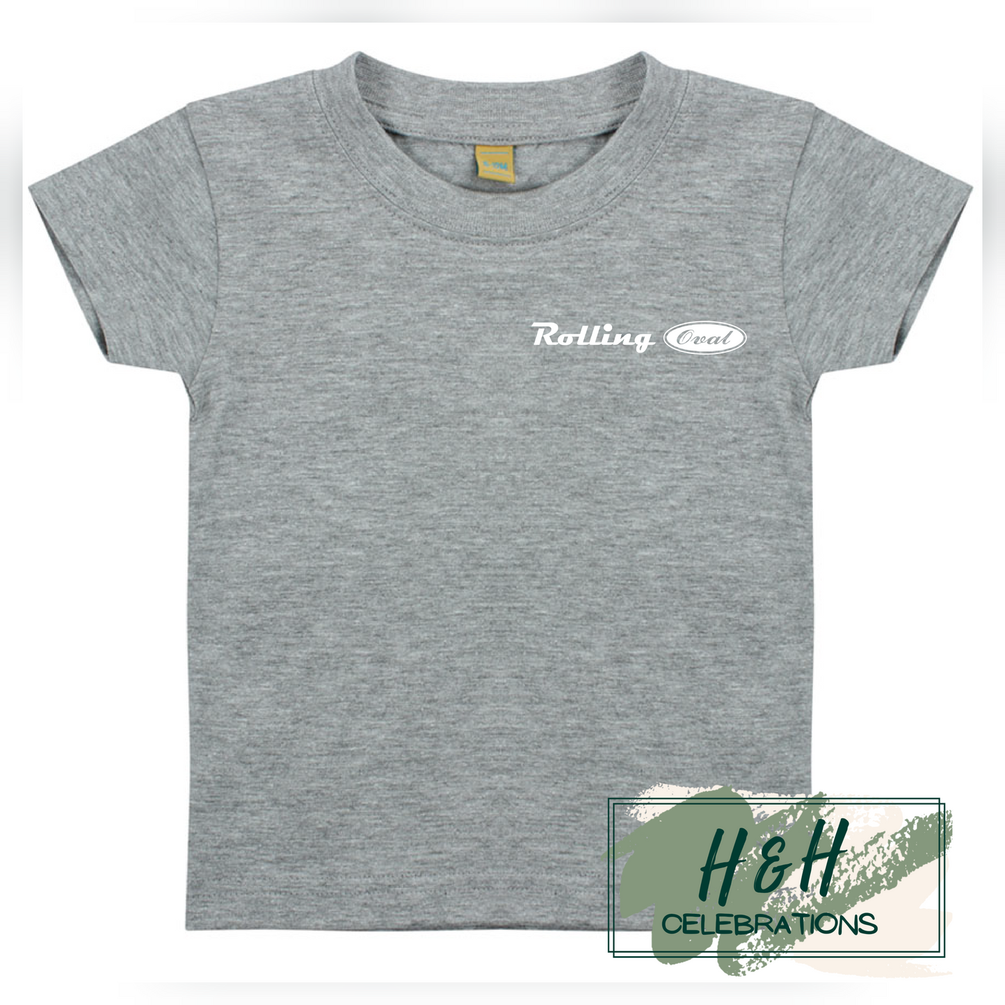 Rolling Oval T-Shirt For Babies - Heather Grey