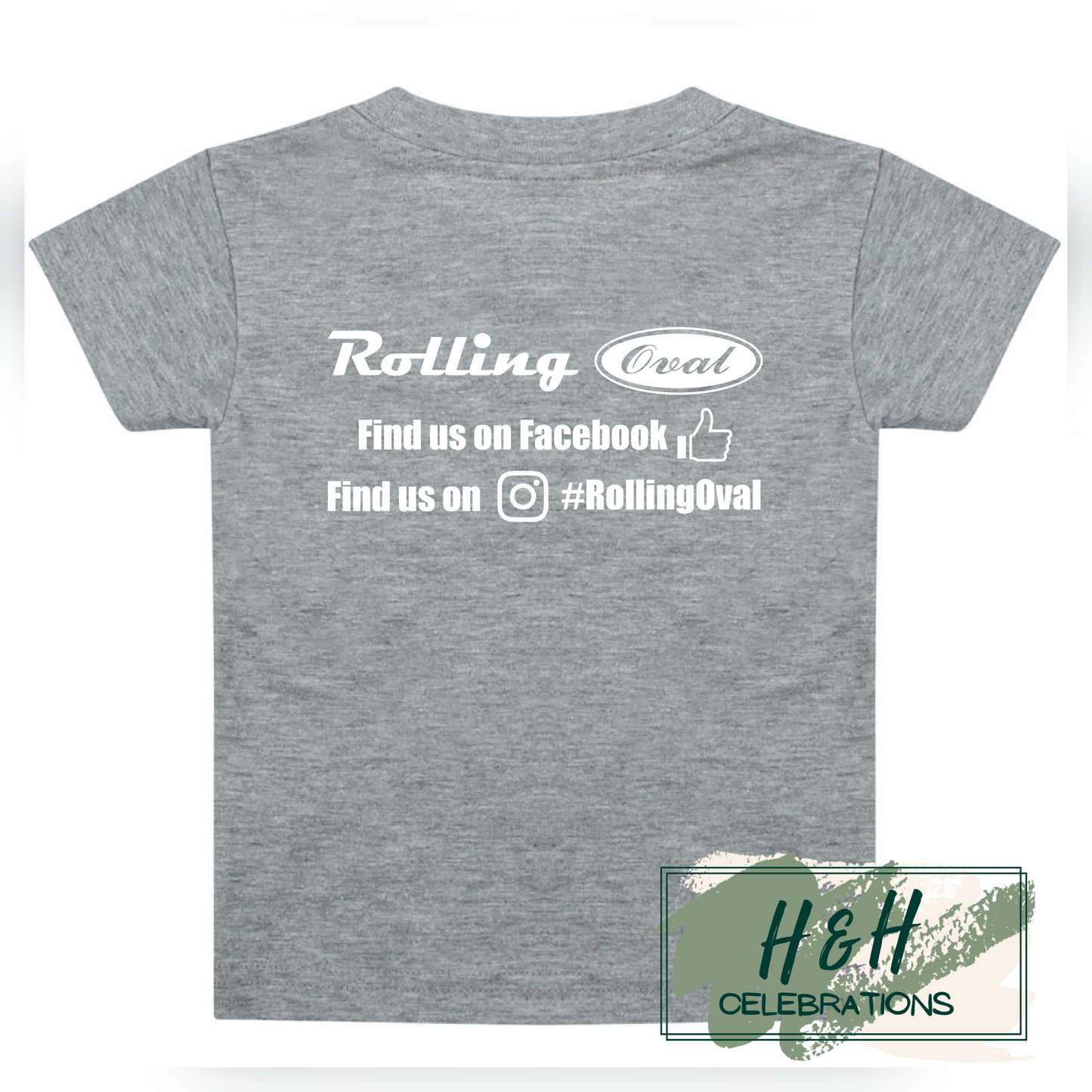 Rolling Oval T-Shirt For Babies - Heather Grey