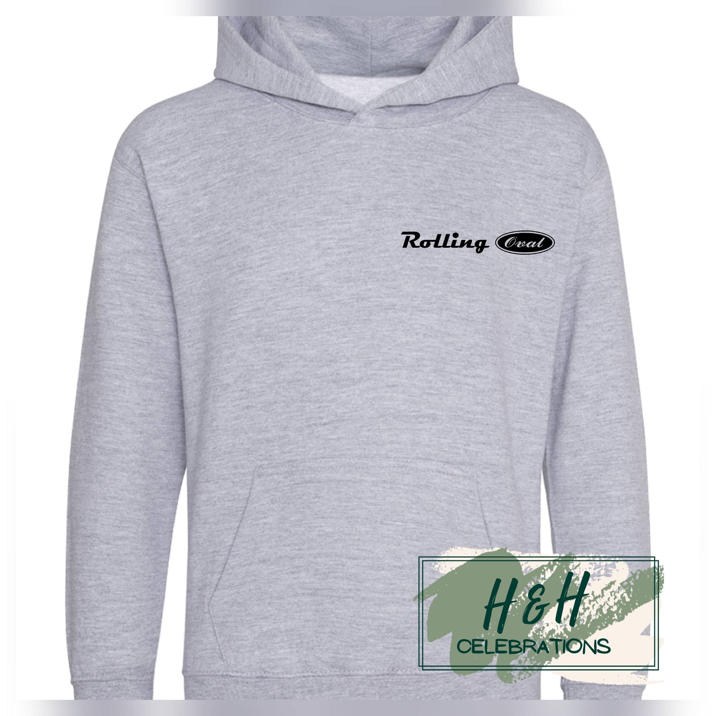 Rolling Oval Hoodie For Kids - Heather Grey