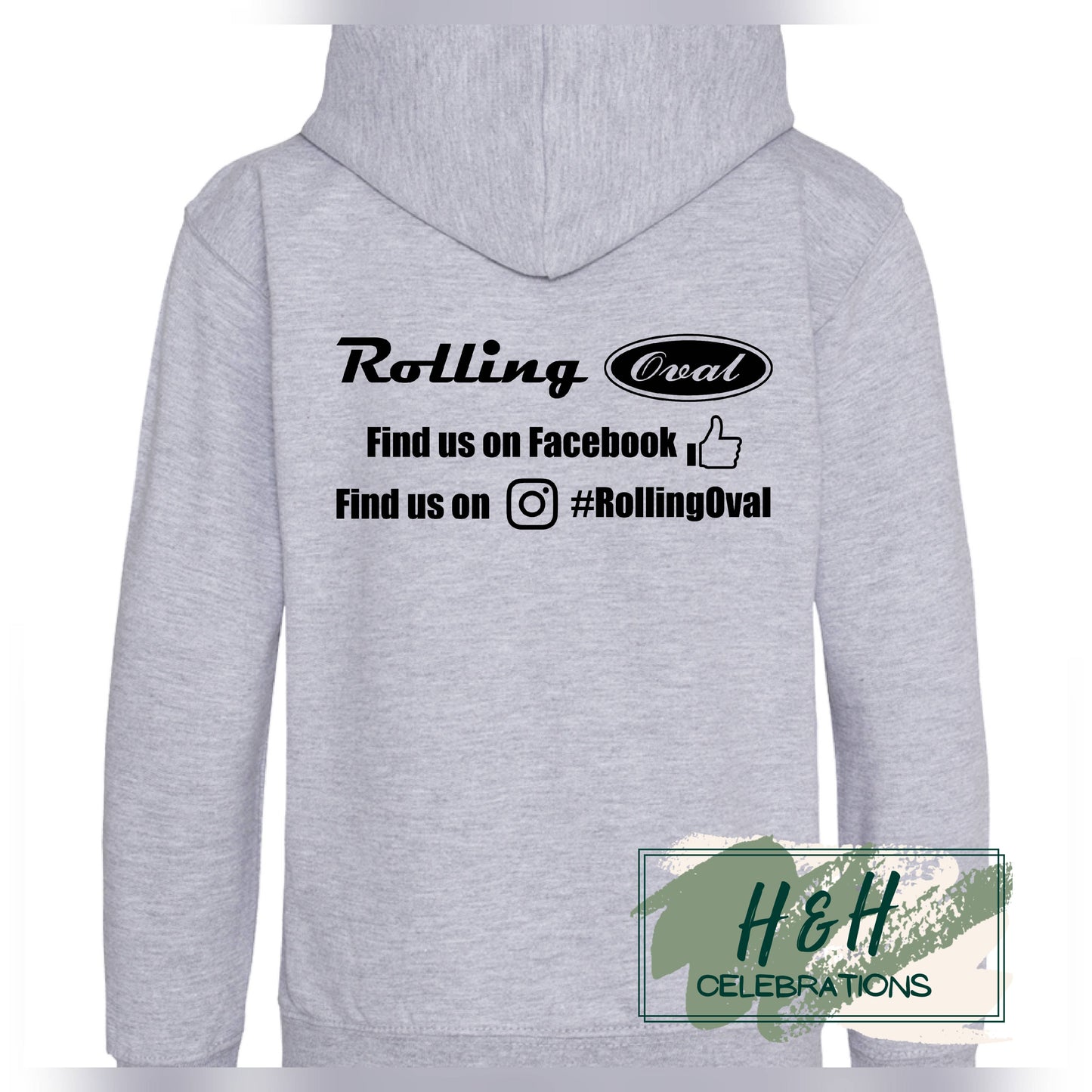 Rolling Oval Hoodie For Kids - Heather Grey