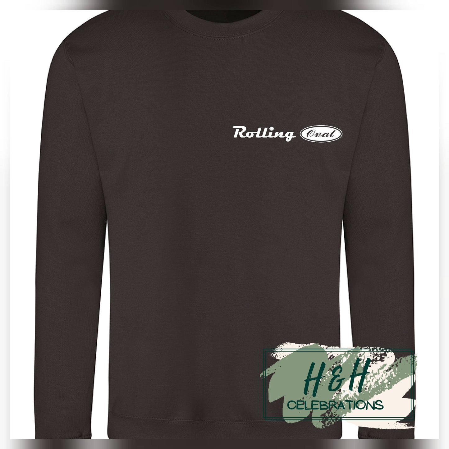 Rolling Oval Sweatshirt For Adults - Hot Chocolate