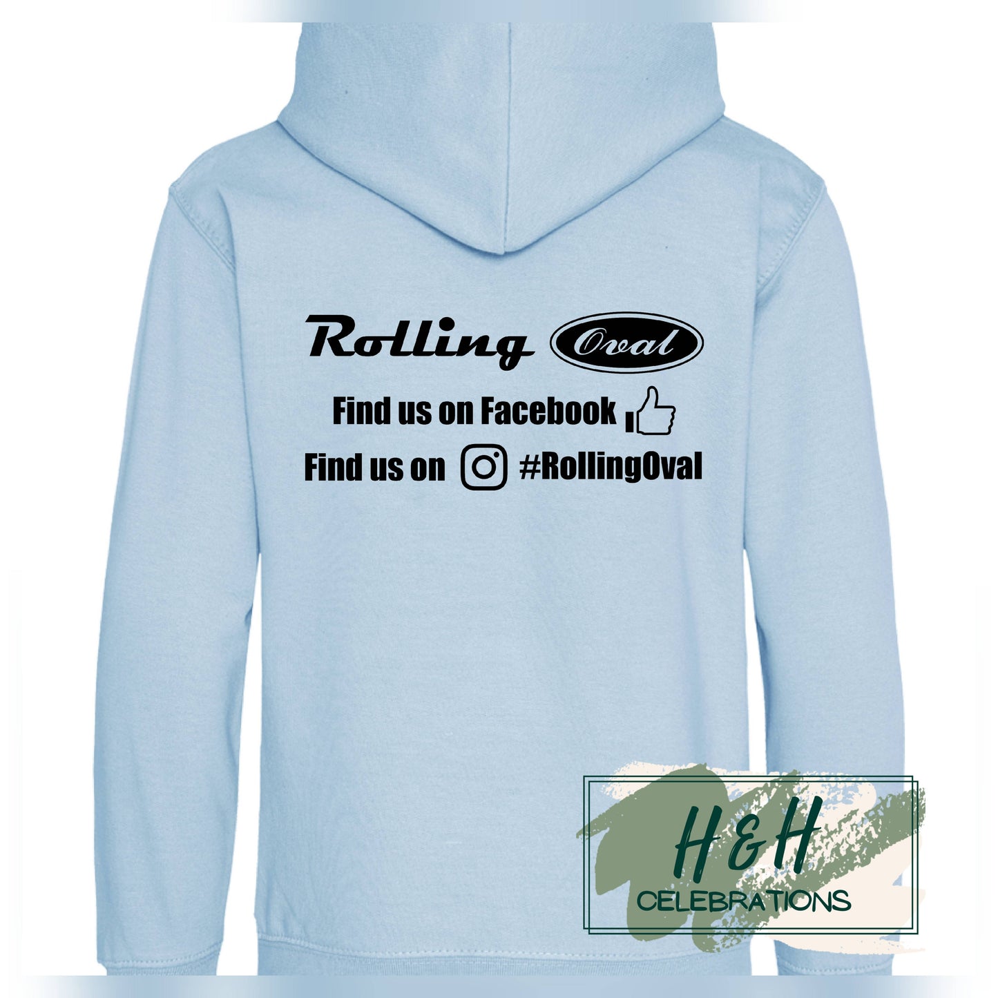 Rolling Oval Hoodie For Kids - Ice Blue