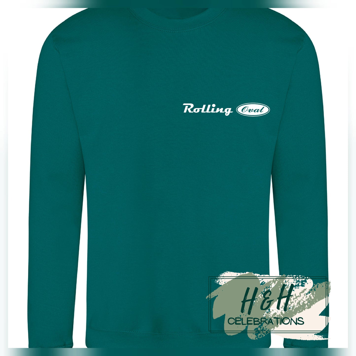 Rolling Oval Sweatshirt For Adults - Jade