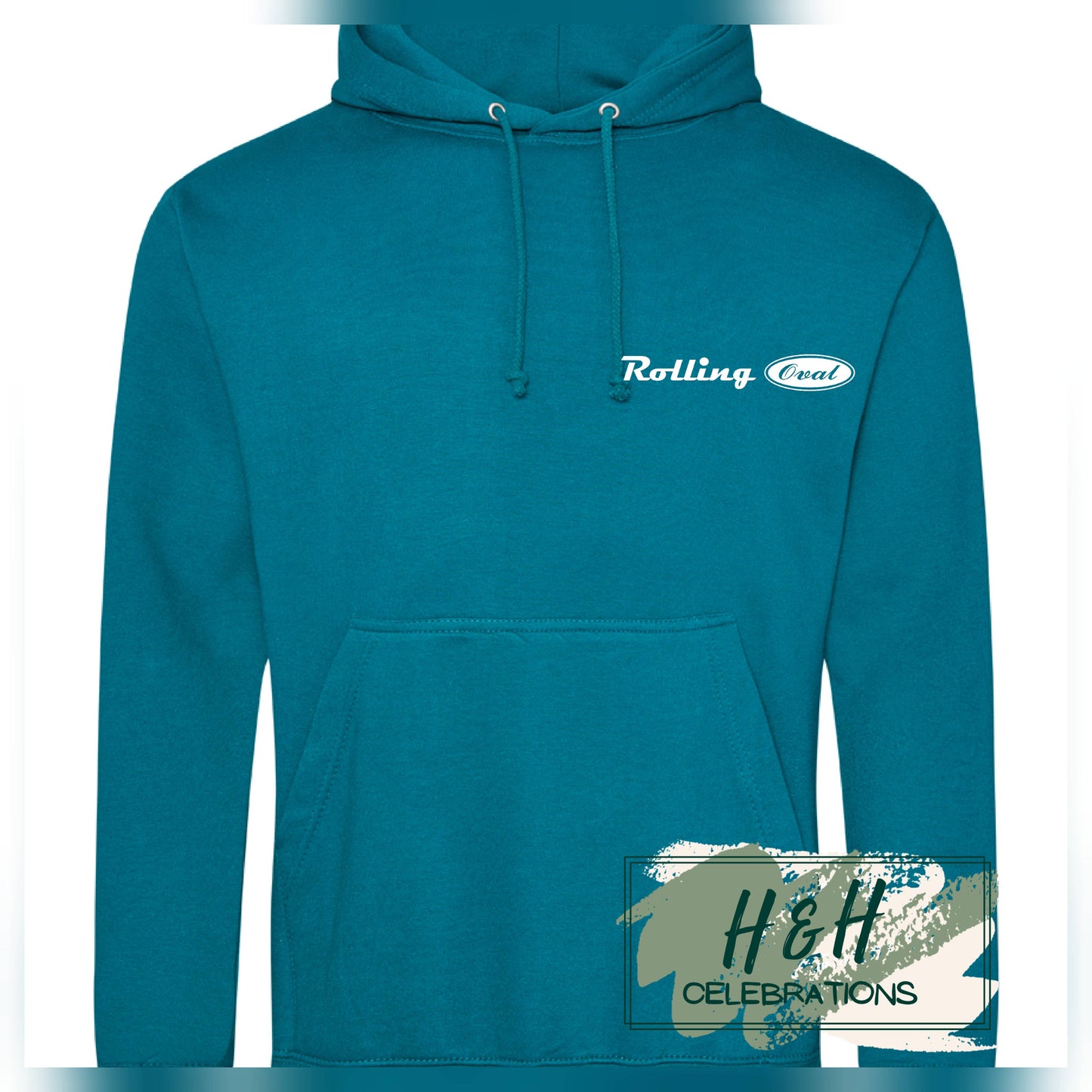 Rolling Oval Hoodie For Adults - Jade