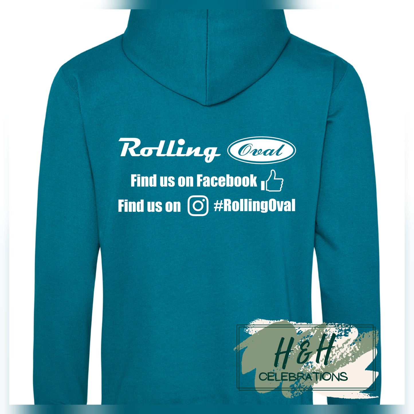 Rolling Oval Hoodie For Adults - Jade