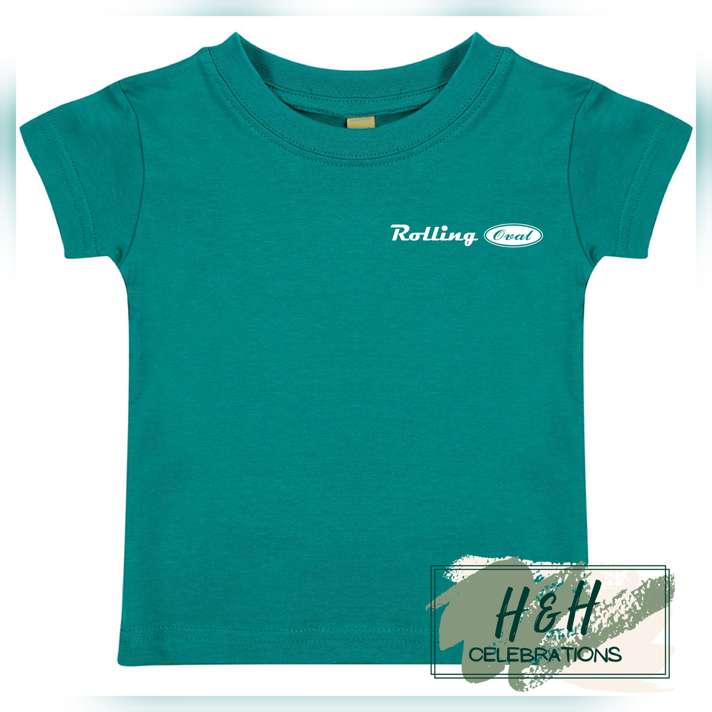 Rolling Oval T-Shirt For Babies - Jade