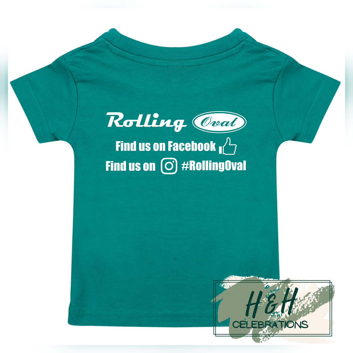 Rolling Oval T-Shirt For Babies - Jade