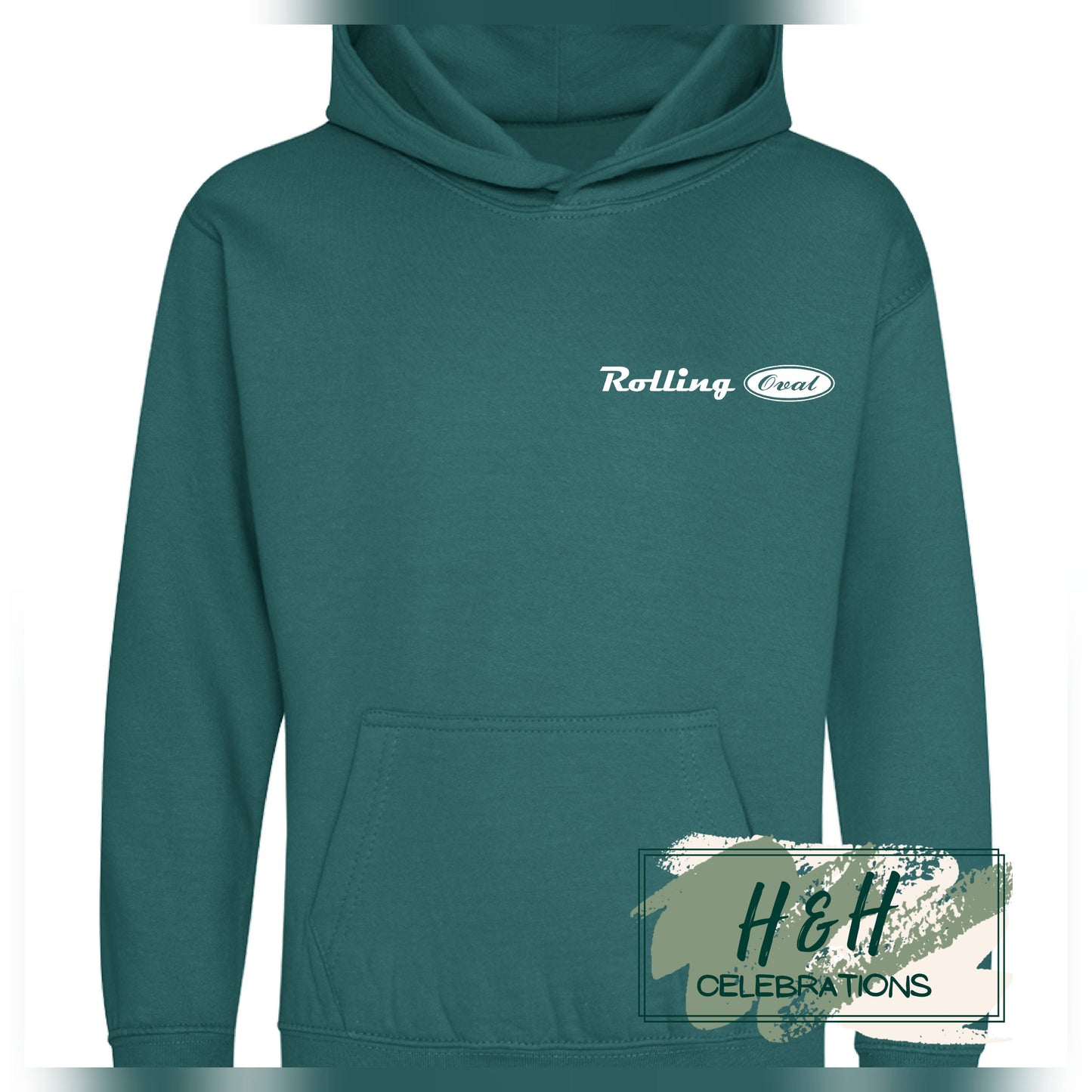 Rolling Oval Hoodie For Kids - Jade