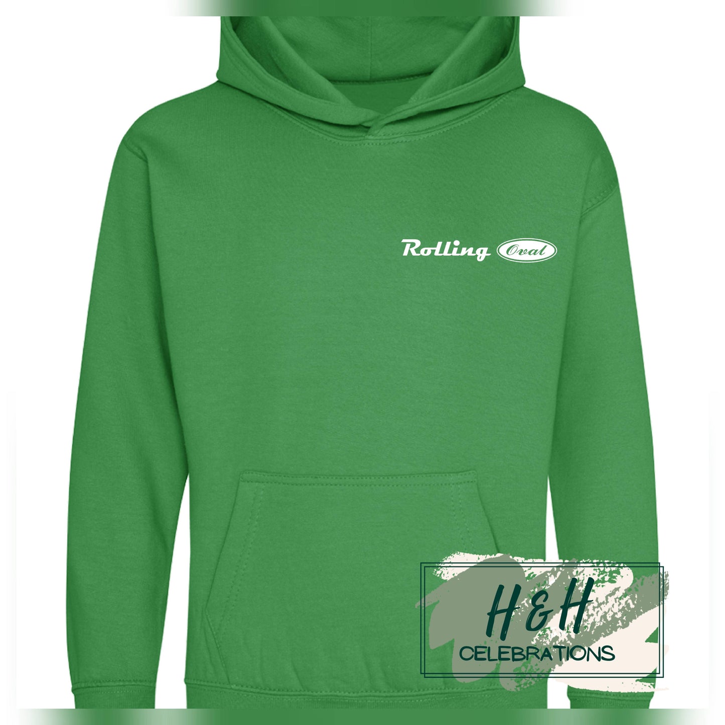 Rolling Oval Hoodie For Kids - Kelly Green