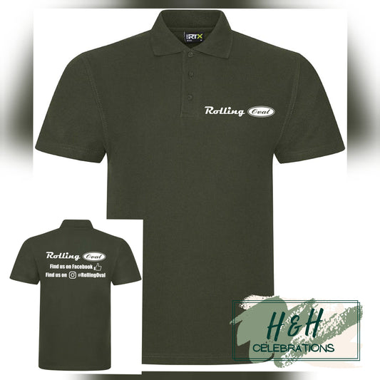 Rolling Oval Polo Shirt For Adults - Khaki