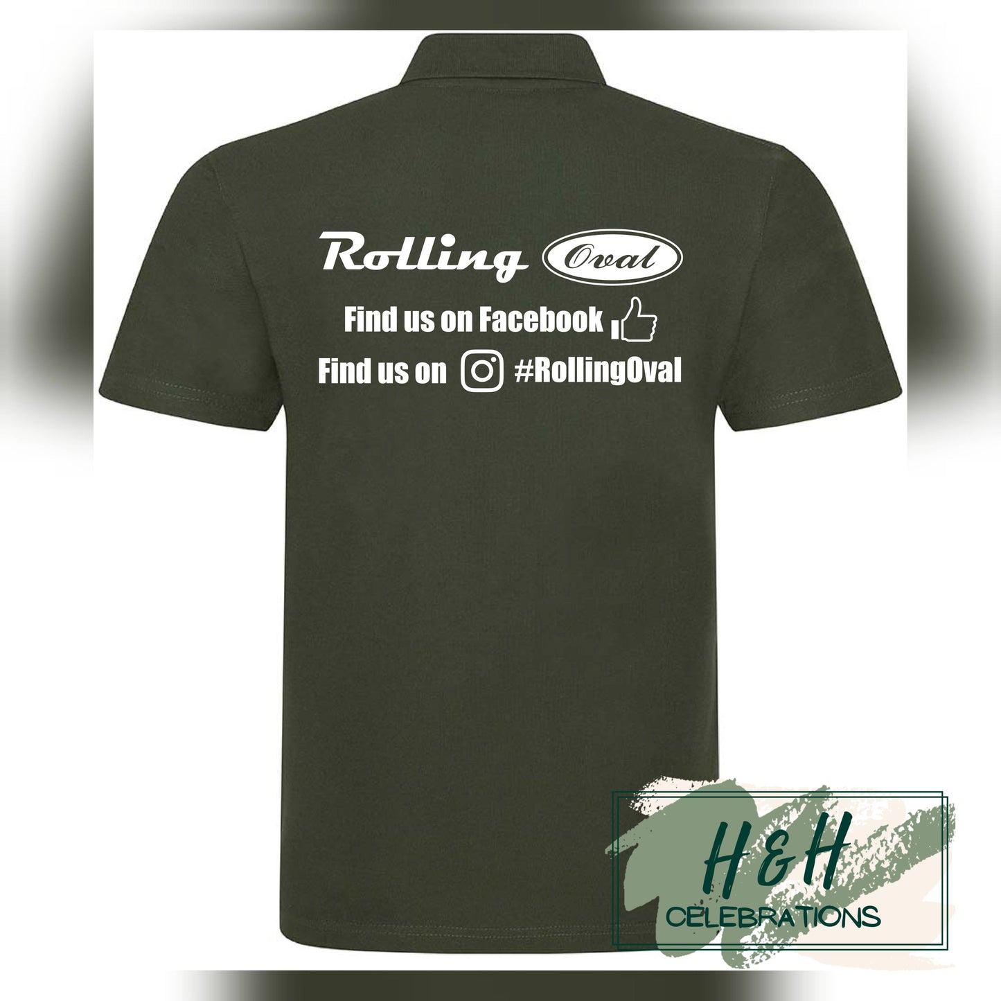 Rolling Oval Polo Shirt For Adults - Khaki