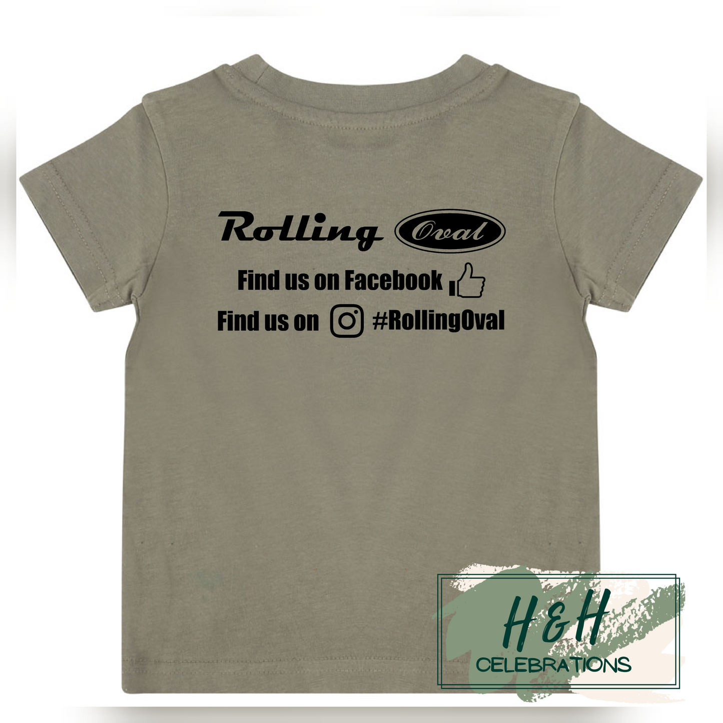 Rolling Oval T-Shirt For Babies - Khaki