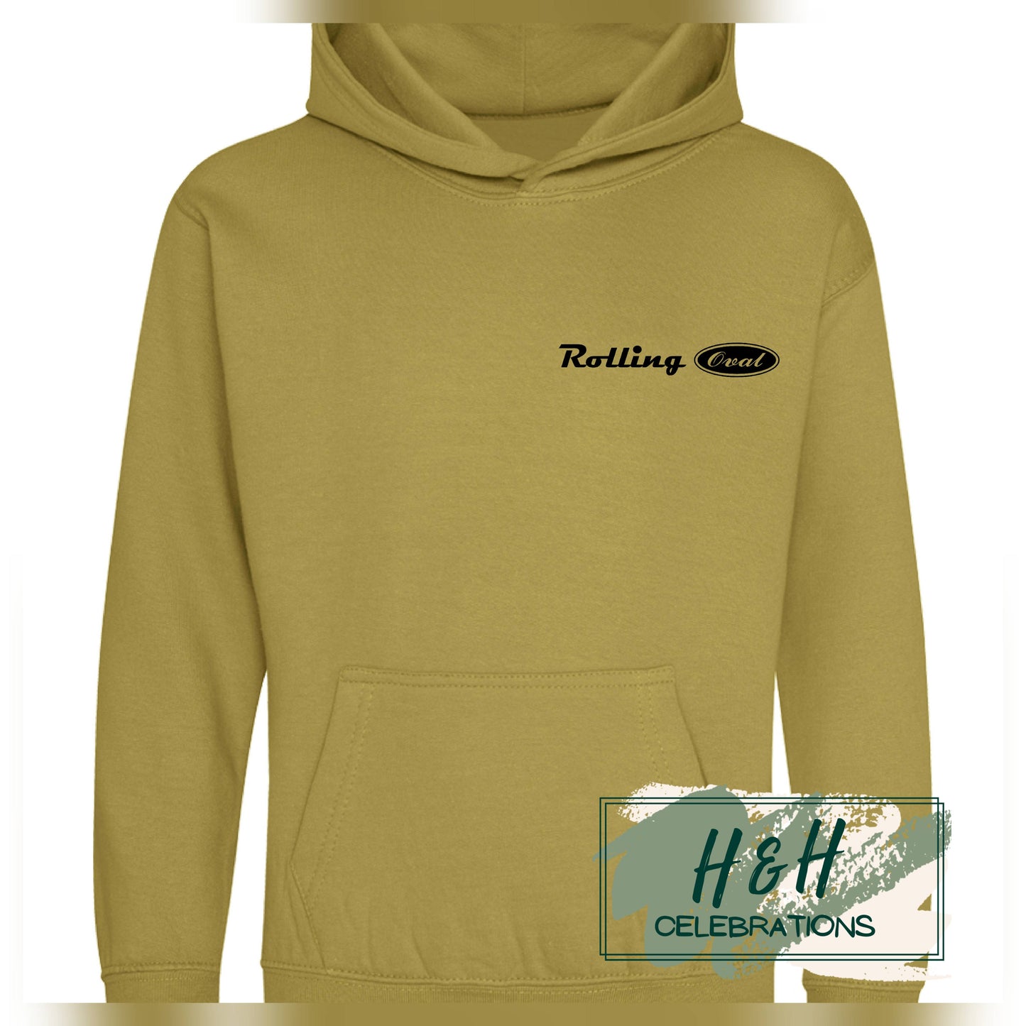 Rolling Oval Hoodie For Kids - Khaki