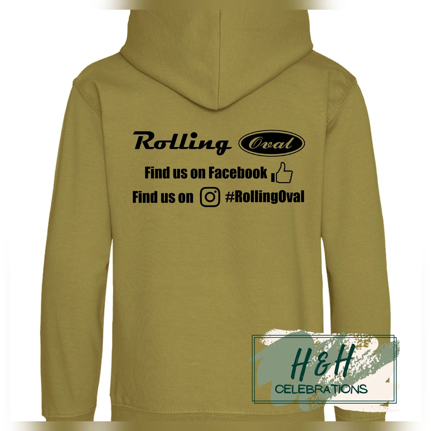 Rolling Oval Hoodie For Kids - Khaki