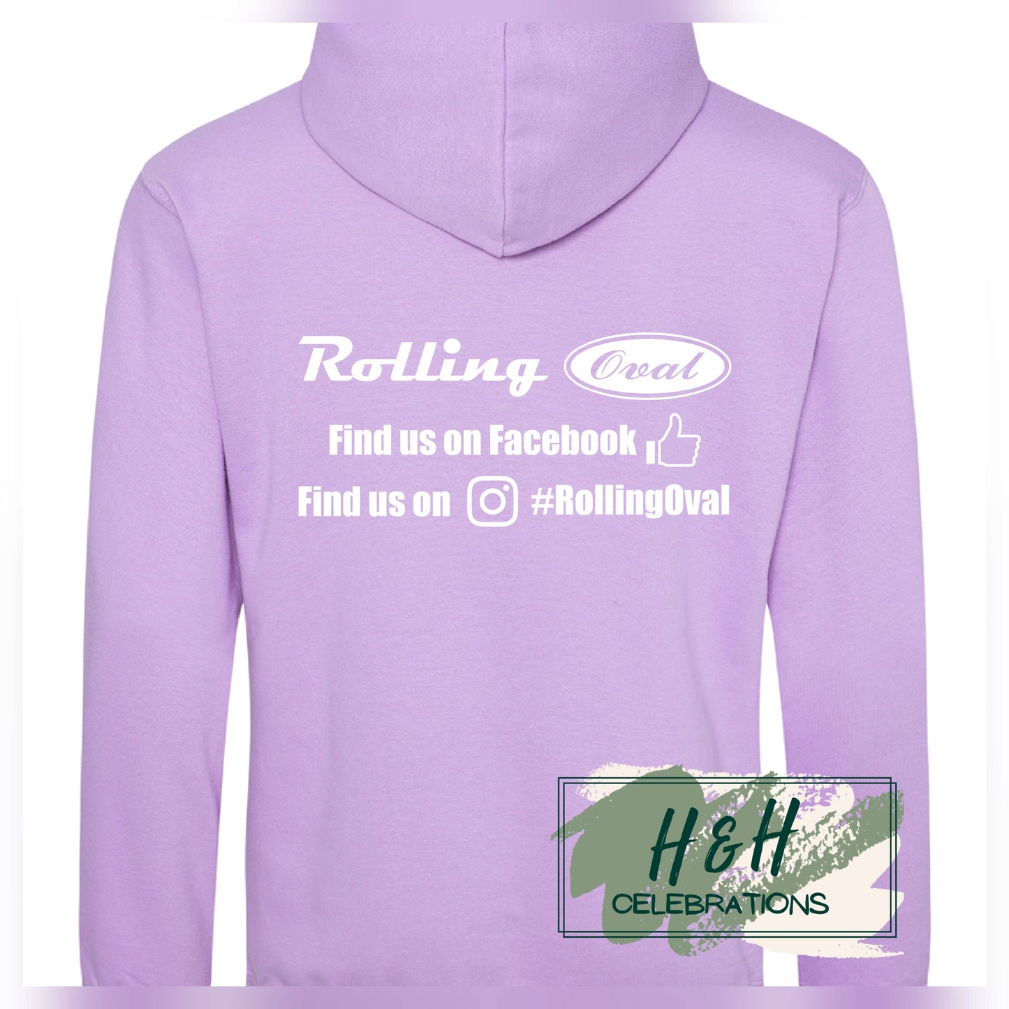 Rolling Oval Hoodie For Adults - Lavender