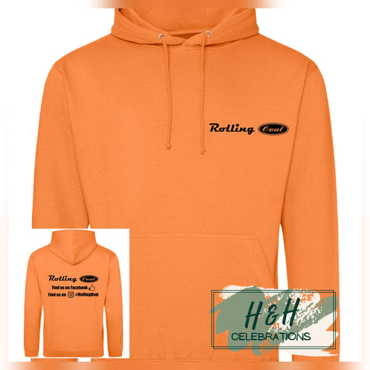 Rolling Oval Hoodie For Adults - Light Orange