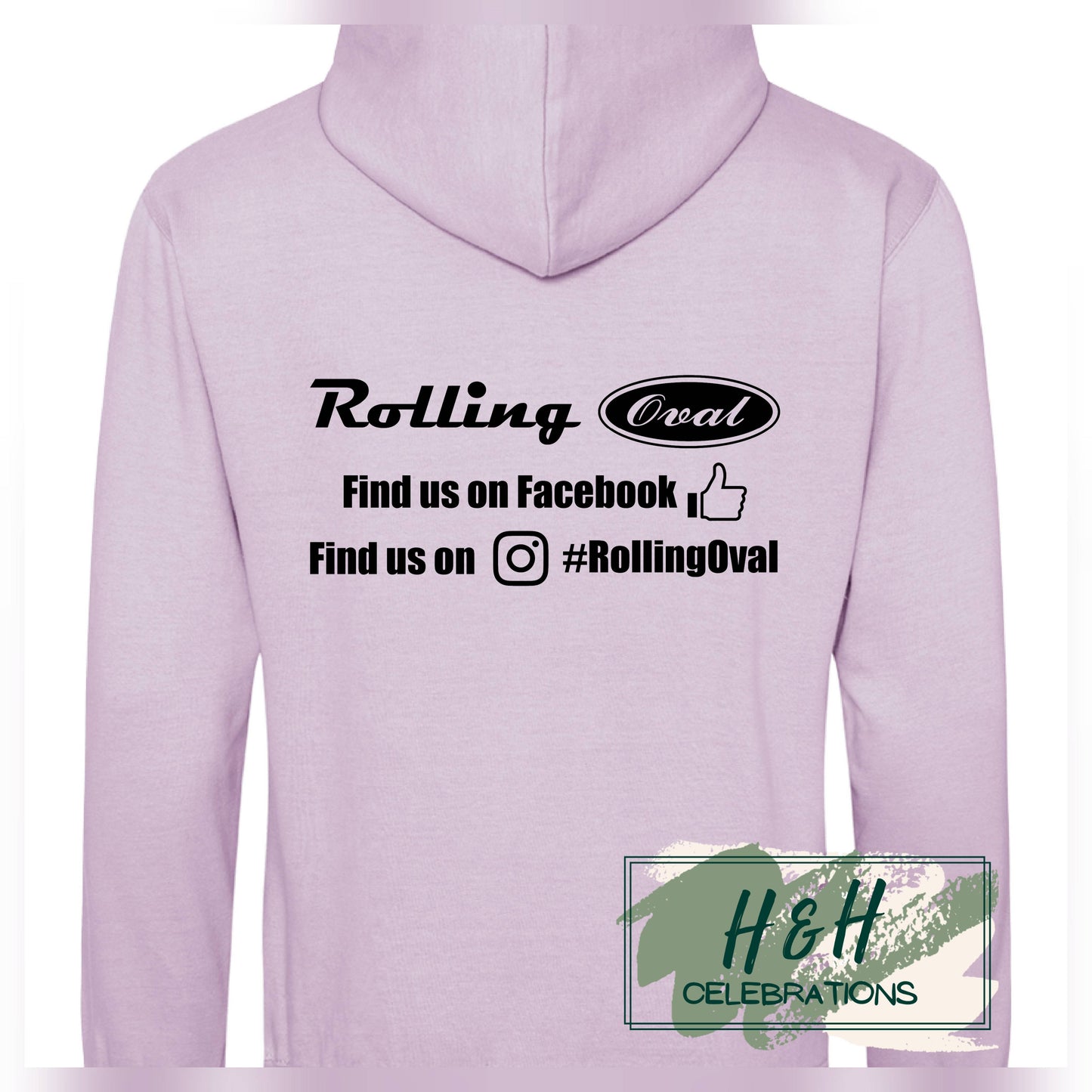 Rolling Oval Hoodie For Adults - Lilac