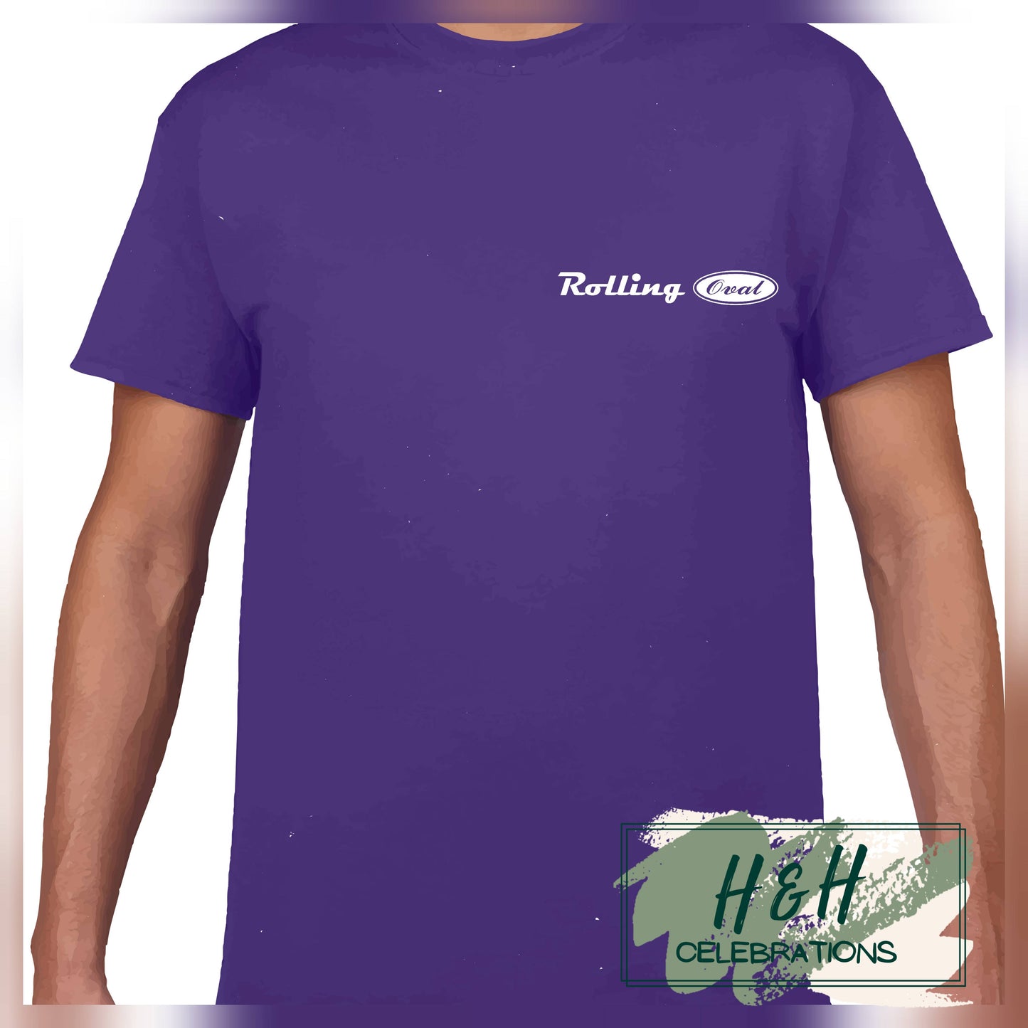 Rolling Oval T-Shirt For Adults - Lilac