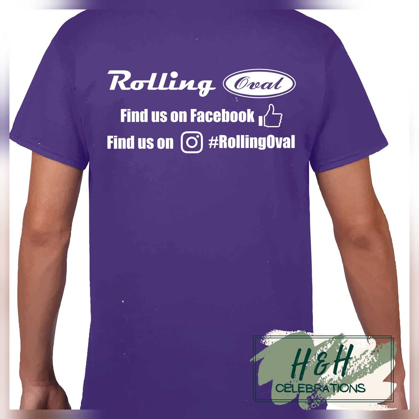 Rolling Oval T-Shirt For Adults - Lilac