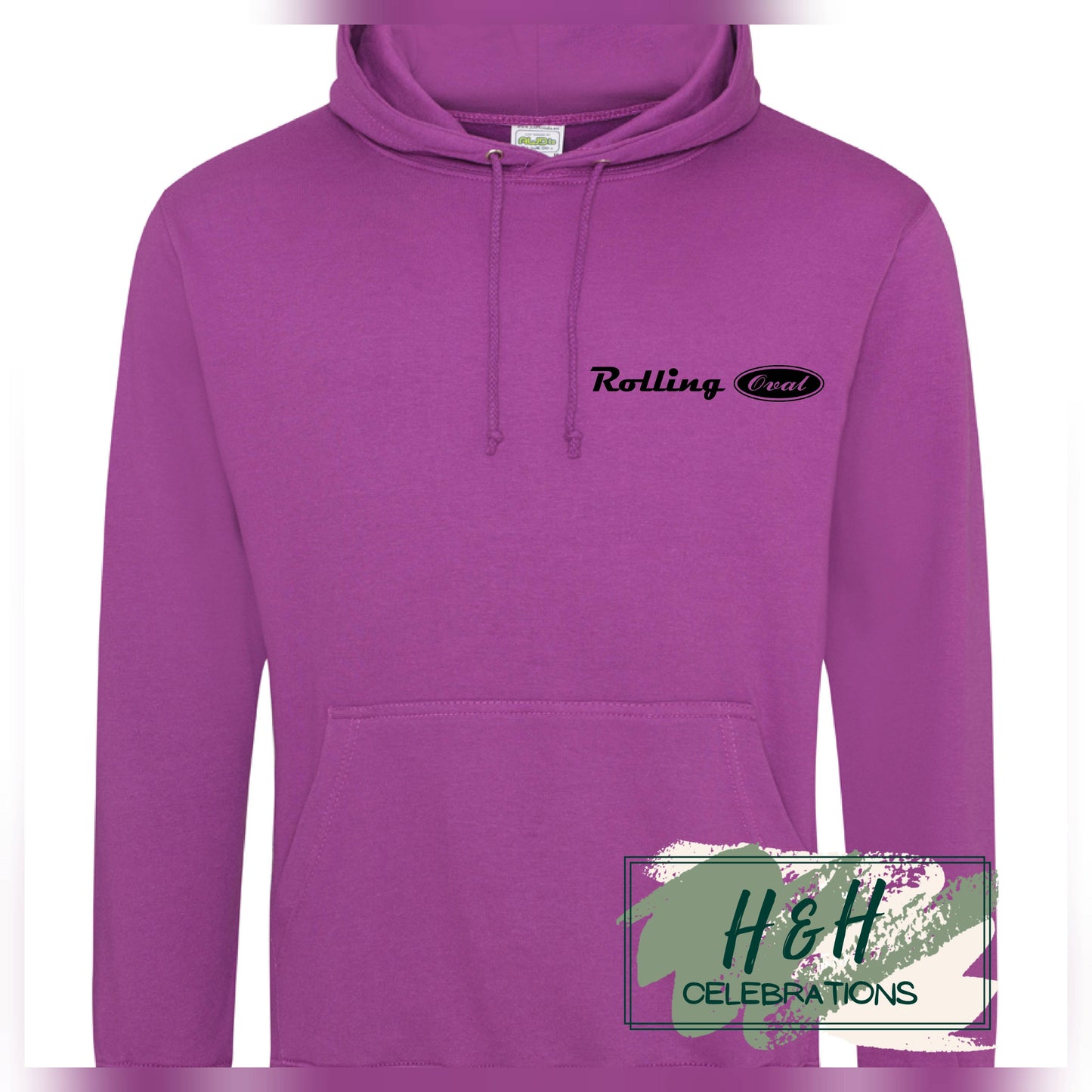 Rolling Oval Hoodie For Adults - Magenta Magic