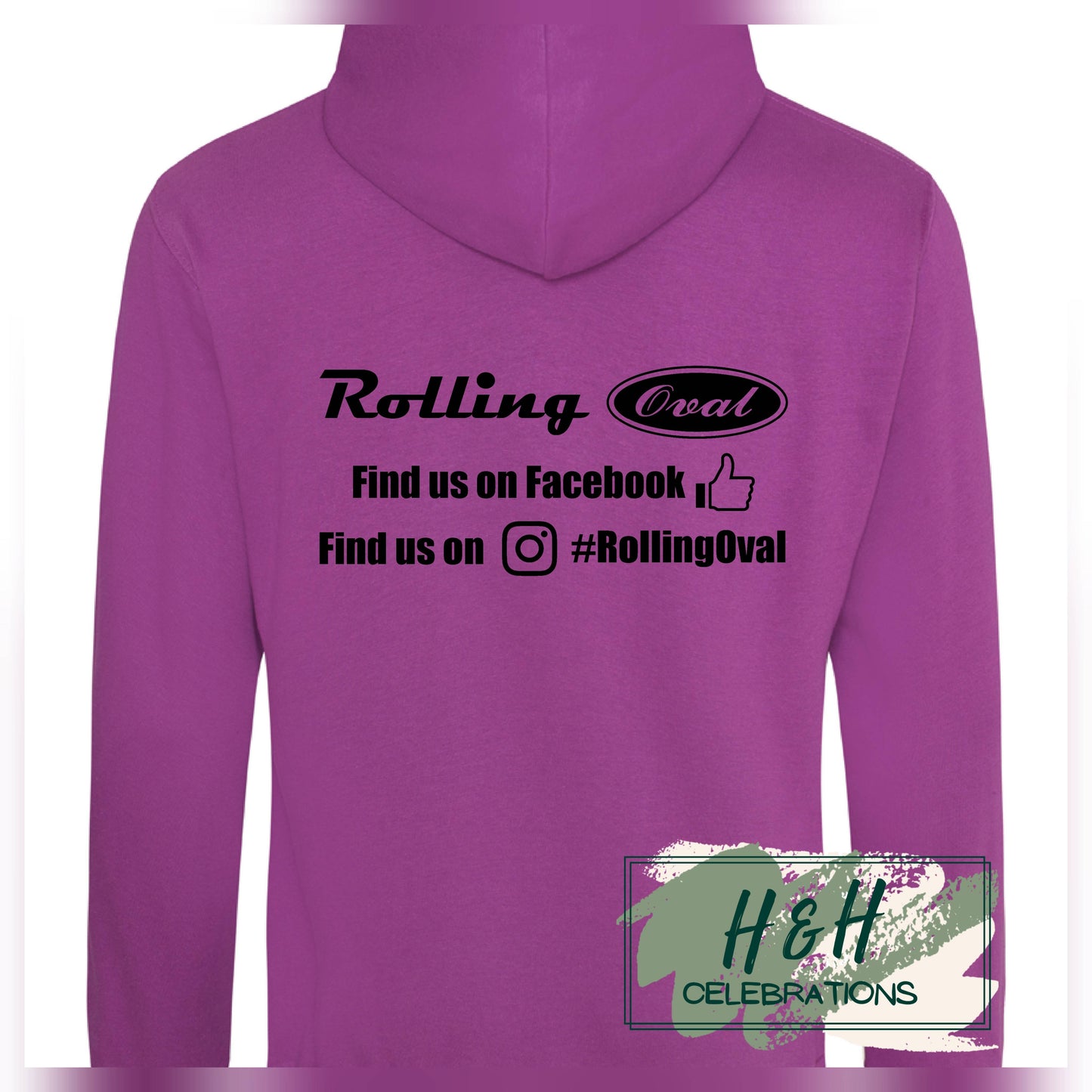 Rolling Oval Hoodie For Adults - Magenta Magic