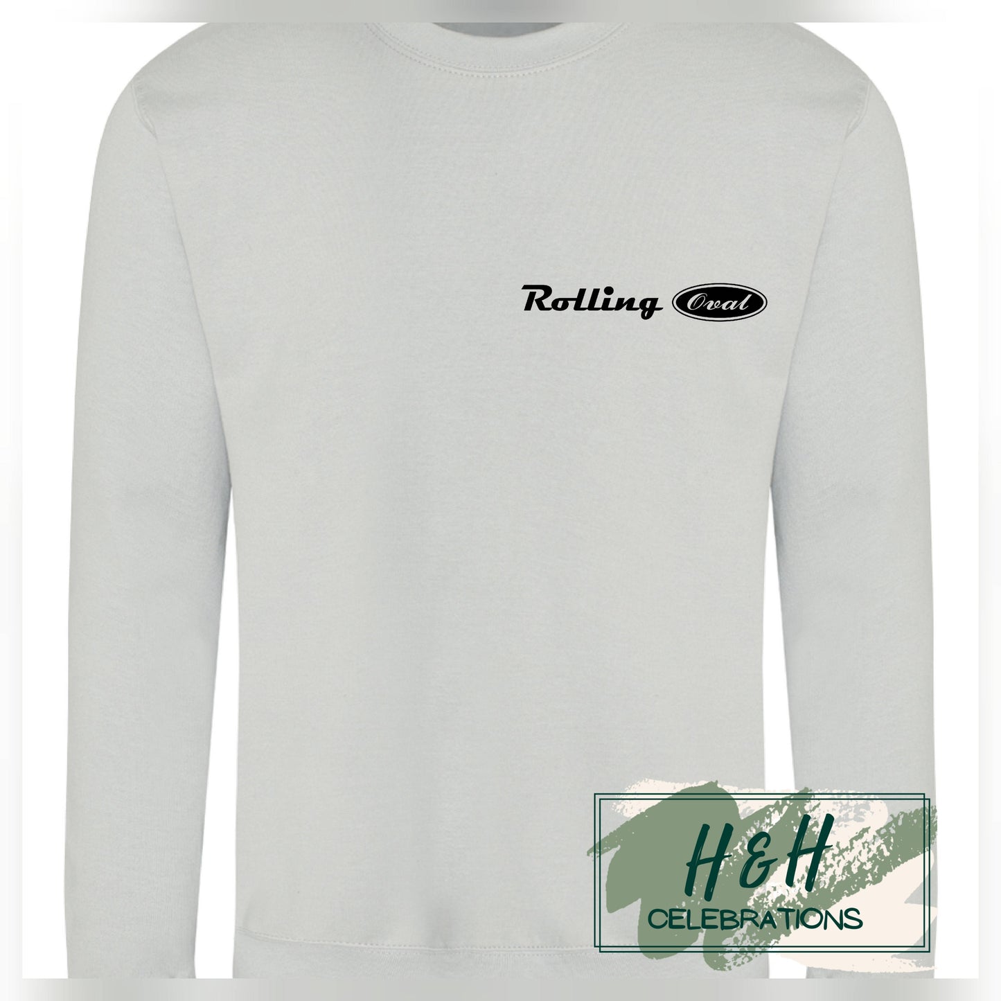 Rolling Oval Sweatshirt For Adults - Moondust Grey
