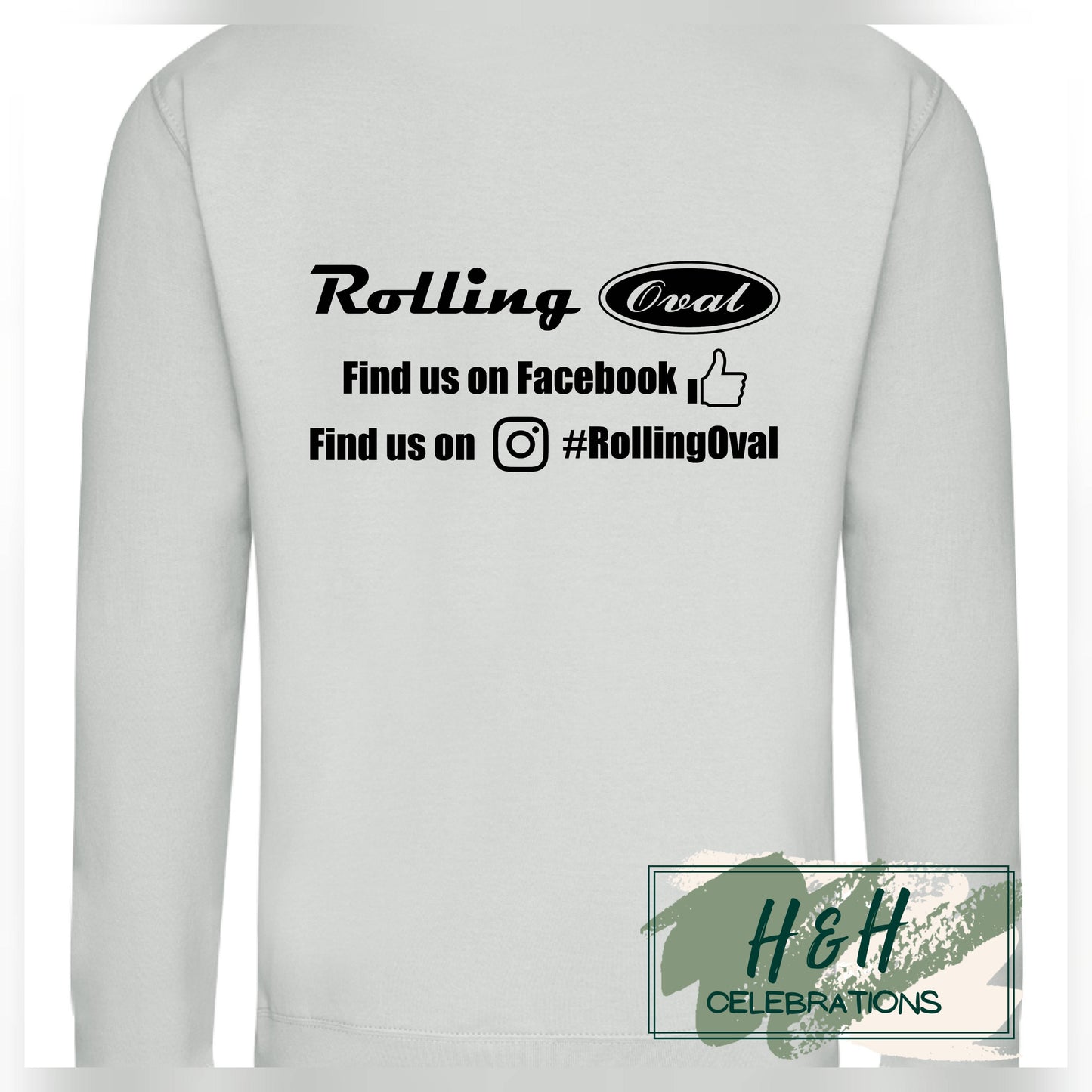 Rolling Oval Sweatshirt For Adults - Moondust Grey