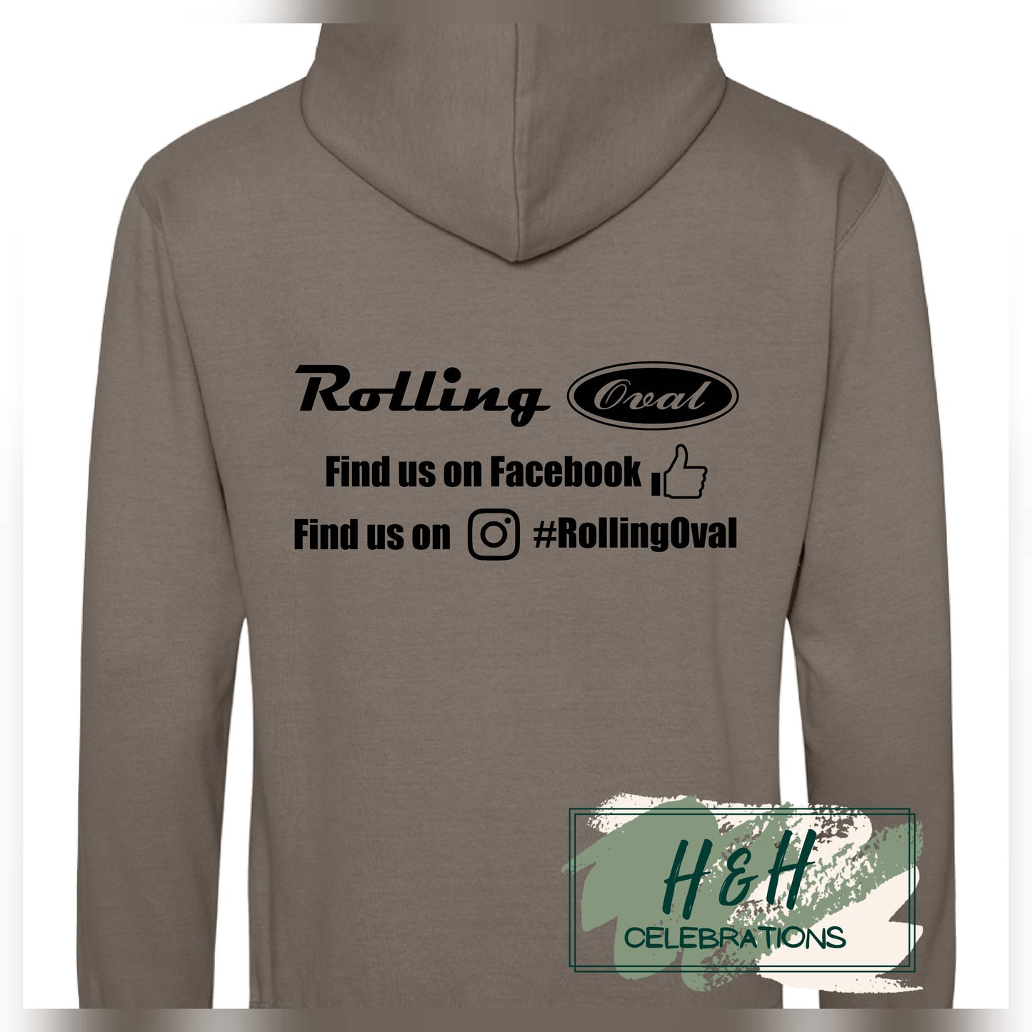 Rolling Oval Hoodie For Adults - Natural Clay